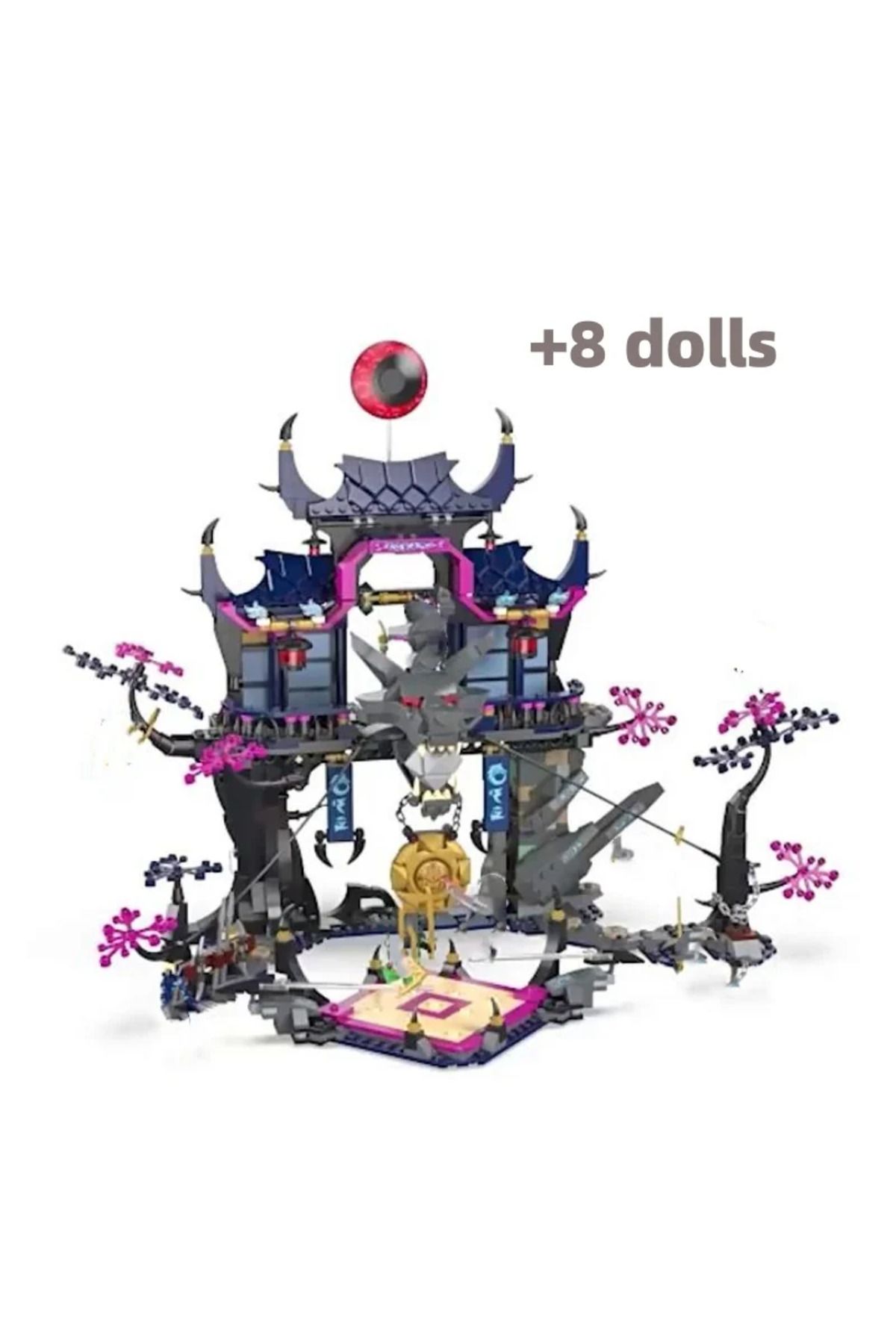 Choice-NO BOX ANYINGDAOCHANG Creative MOC Building Blocks Shadow Dojo Wolf Mask Ninjas Scene Assembly Build 1