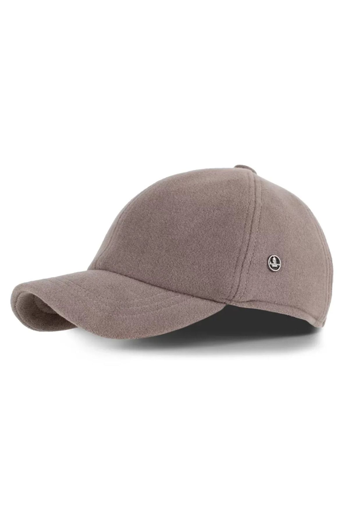 KAMBO WEAR Bej Yünlü Kaşe Kışlık Kumaş Spor Şapka / Terletmez Saten Kapitone Dikişli Astar