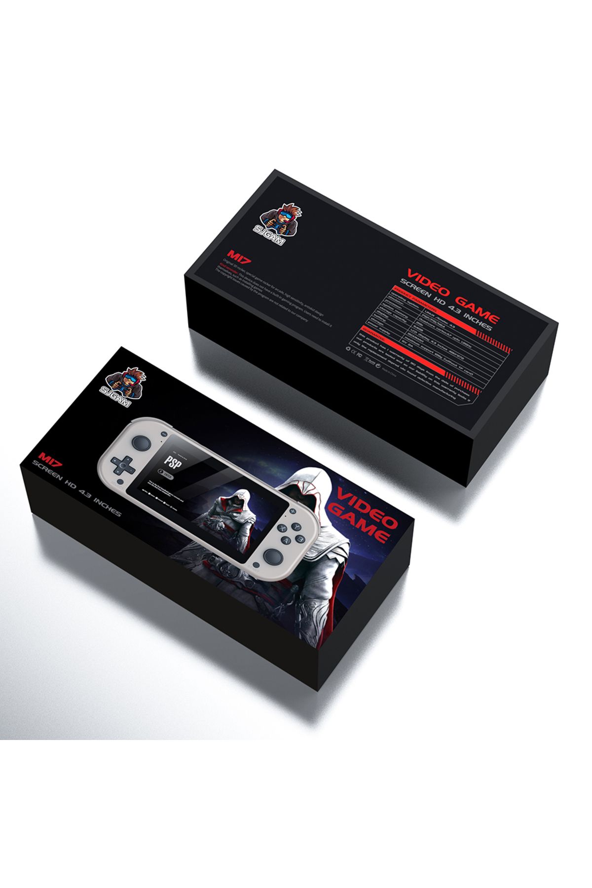 Choice-128GB BOYHOM M17 Retro Handheld Video Game Console Open Source Linux System 4.3 Inch IPS Screen Port 1