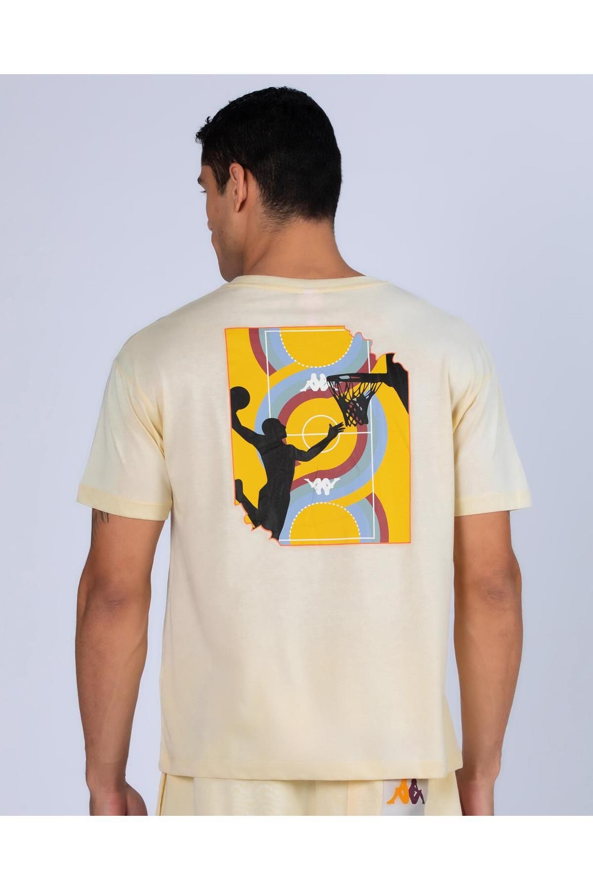تی شرت ورزشی نود مردانه معمولی بژ وریدهای واریسی معتبر Graphik Kappa
