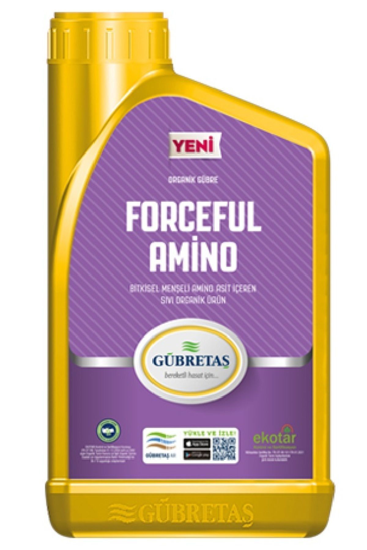 GÜBRETAŞ Bitkisel Meşeli Amino Asit Içeren Sıvı Organik Forceful Amino - 1lt