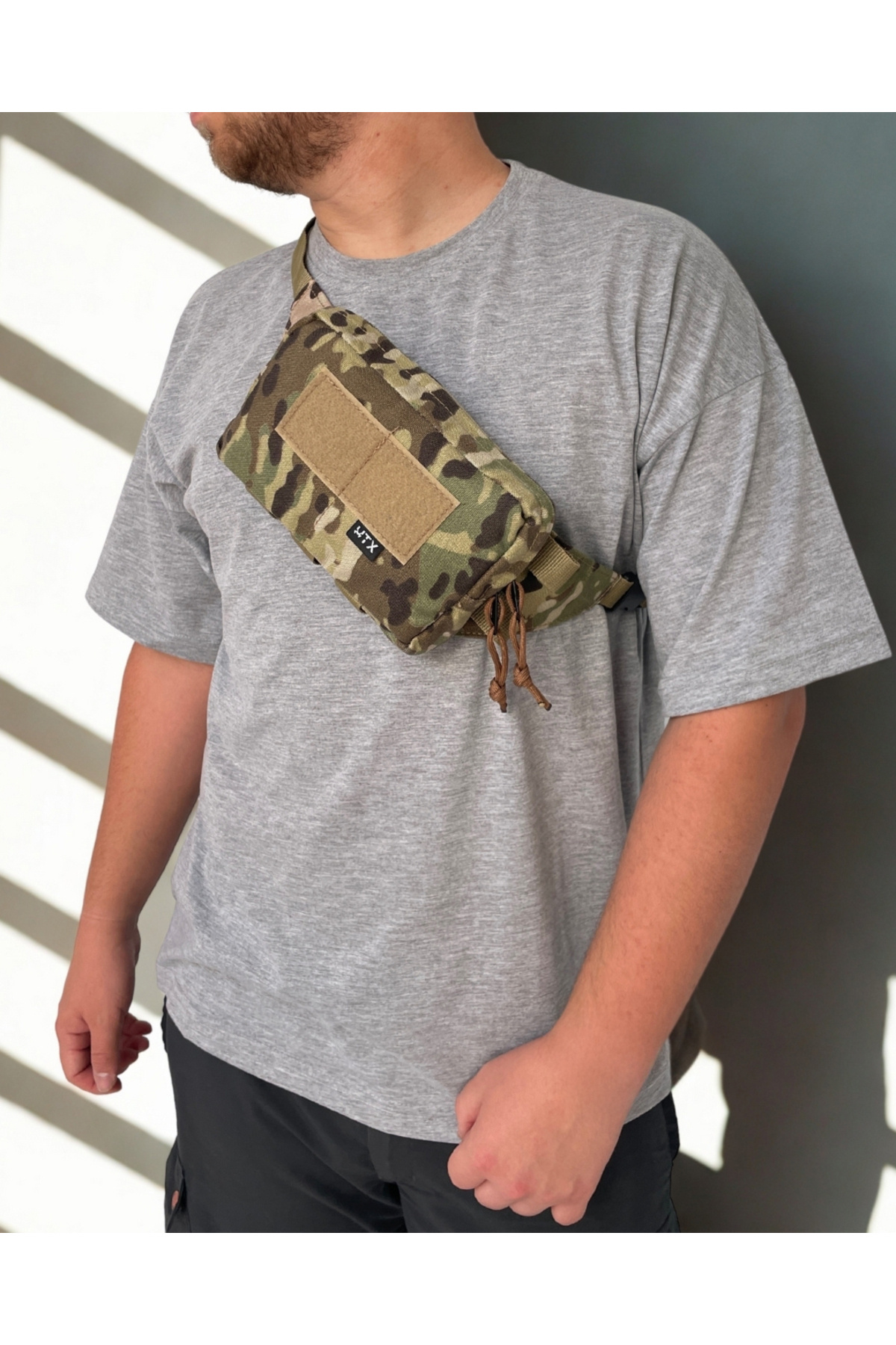 UTX GROVUXA TAKTİK KAMUFLAJ ÇOK BÖLMELİ Unisex OUTDOOR BEL VE OMUZ ÇANTASI