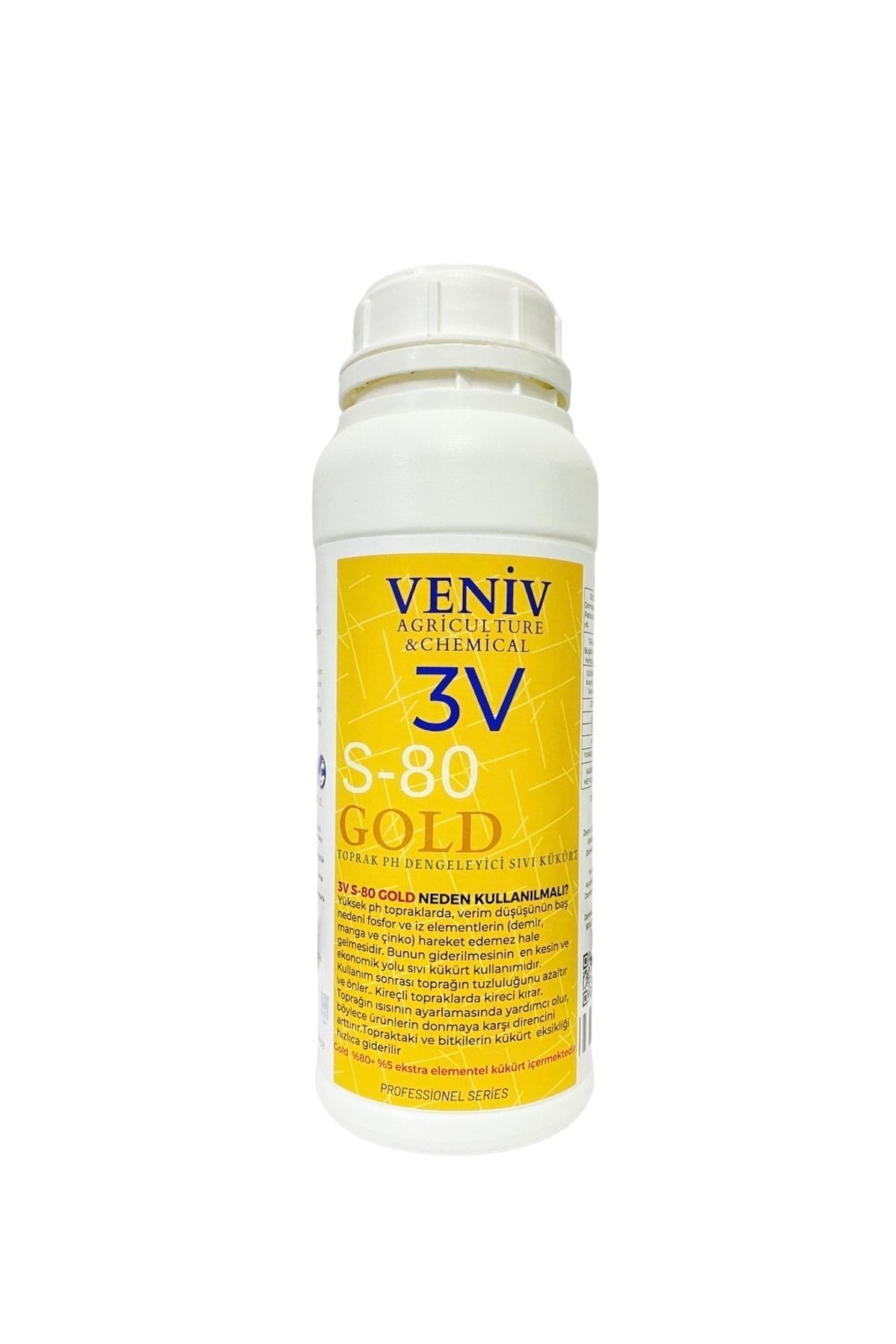 VENİV AGRİCULTURE 3v S-80 Gold 1l - Yüksek Kükürt Içerikli Sıvı Toprak Ph Dengeleyici