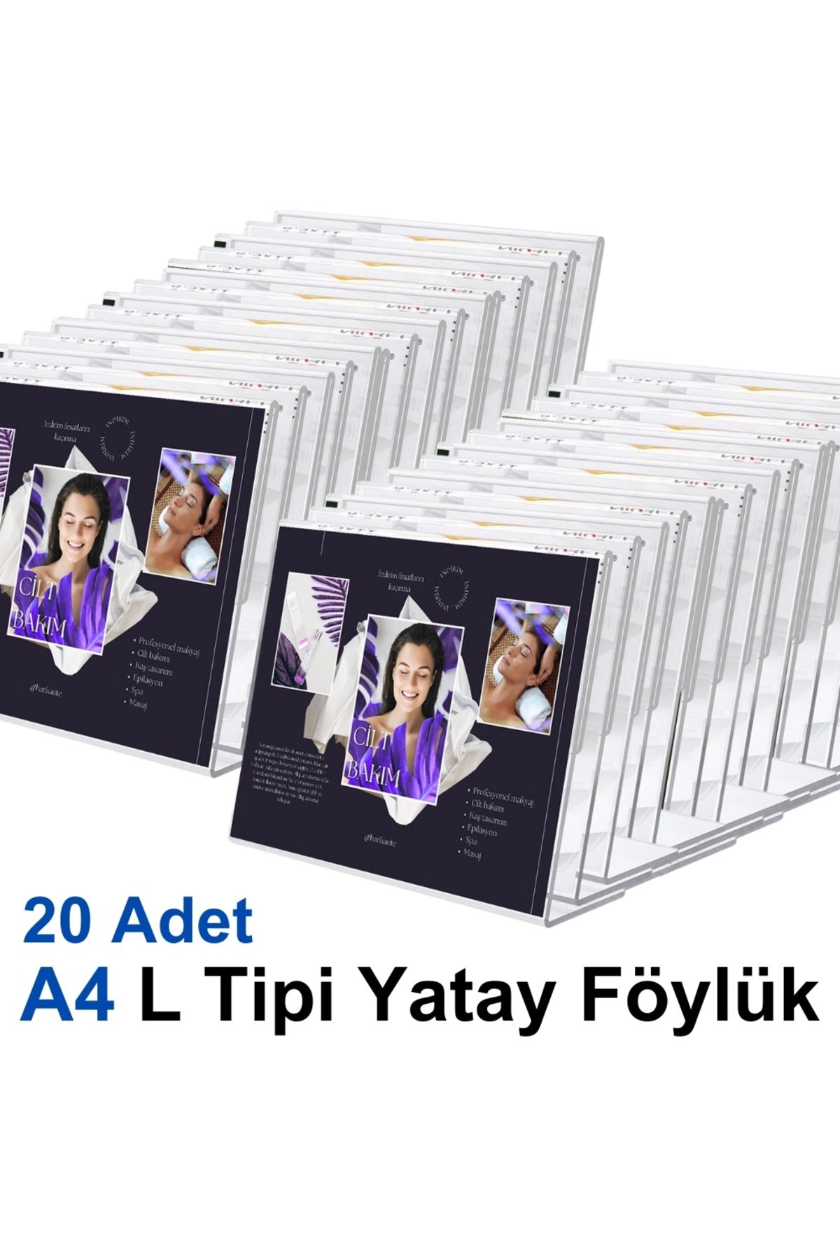 Karlobi A4 L Tipi Yatay Föylük - 20 Adet | Şeffaf Föylük | - | Pleksi Dosya |