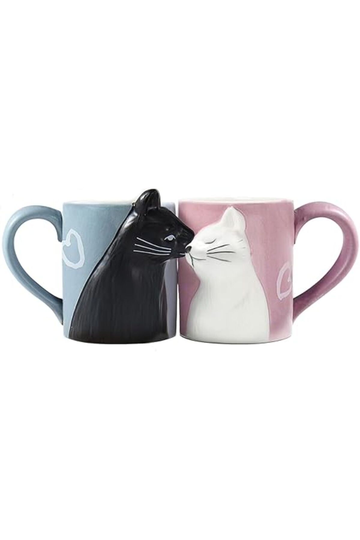 BigNoseDeer Kiss Cat Kahve Çift Kupası seti