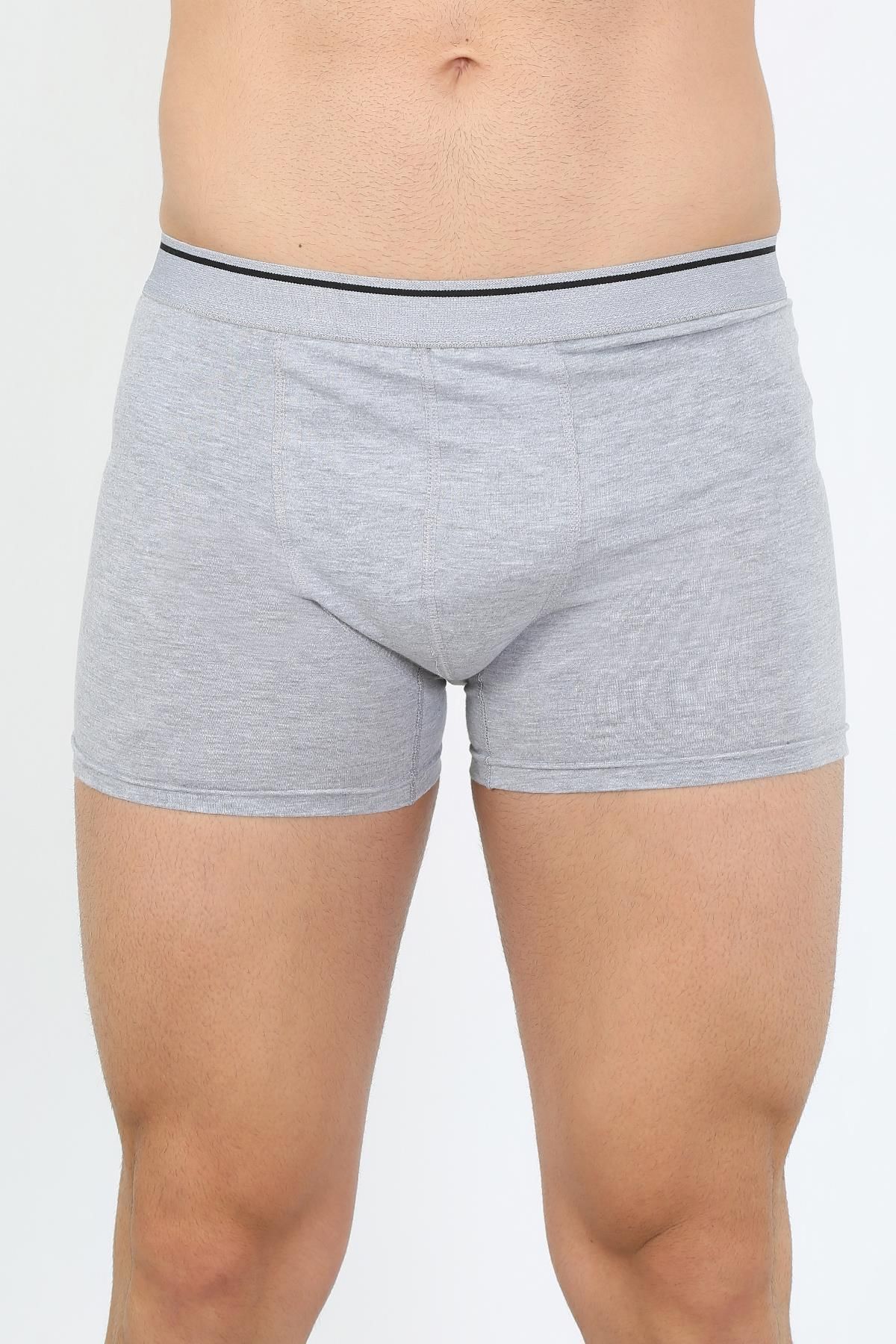 Celira Erkek Pamuk Likralı Boxer Gri 40133
