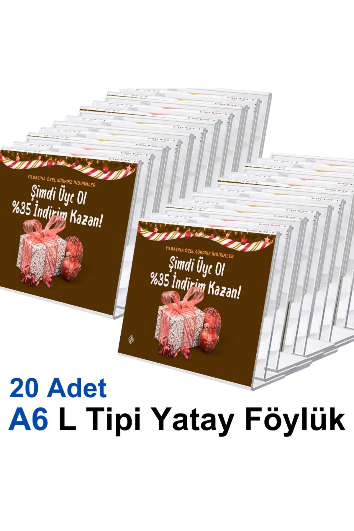 Karlobi A6 L Tipi Yatay Föylük - 20 Adet | Şeffaf Föylük | - | Pleksi Dosya |