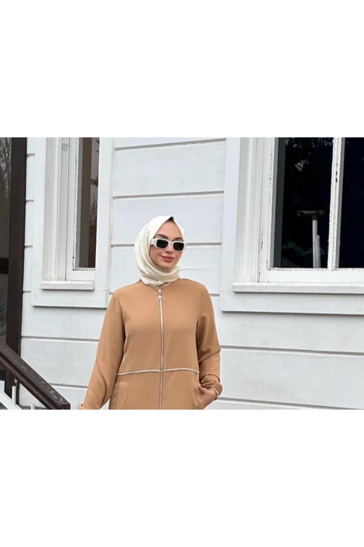 Nihle-Ni̇hle 1063-05-25 Large Size Linda Fabric Unlined Zippered Comfortable Summer Wear Cap Size 50-56 4
