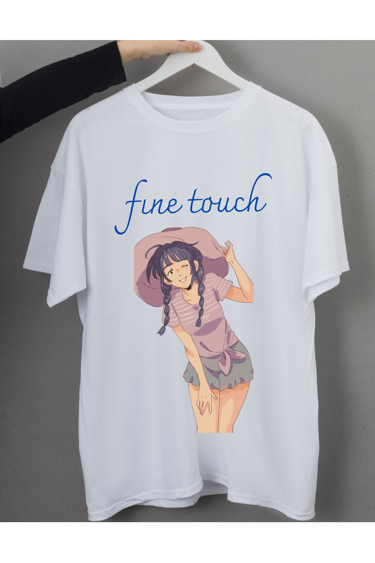 Fine Touch Kısa Kollu Comfort Basic Cilt Dostu, Nefes Alabilir , Baskılı Tişört %100pamuk