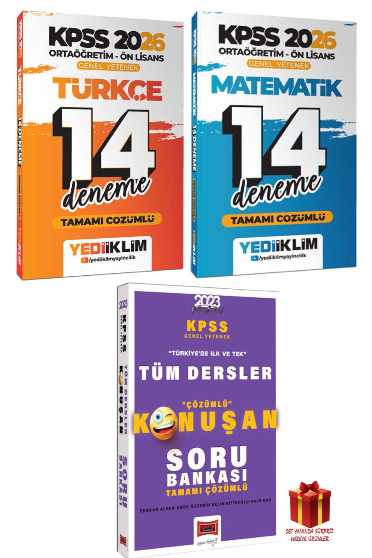 Yediiklim Yayınları 2026 Yediiklim Ortaöğretim Ön Lisans Türkçe Matematik Deneme+Yargı GY Soru Bankası