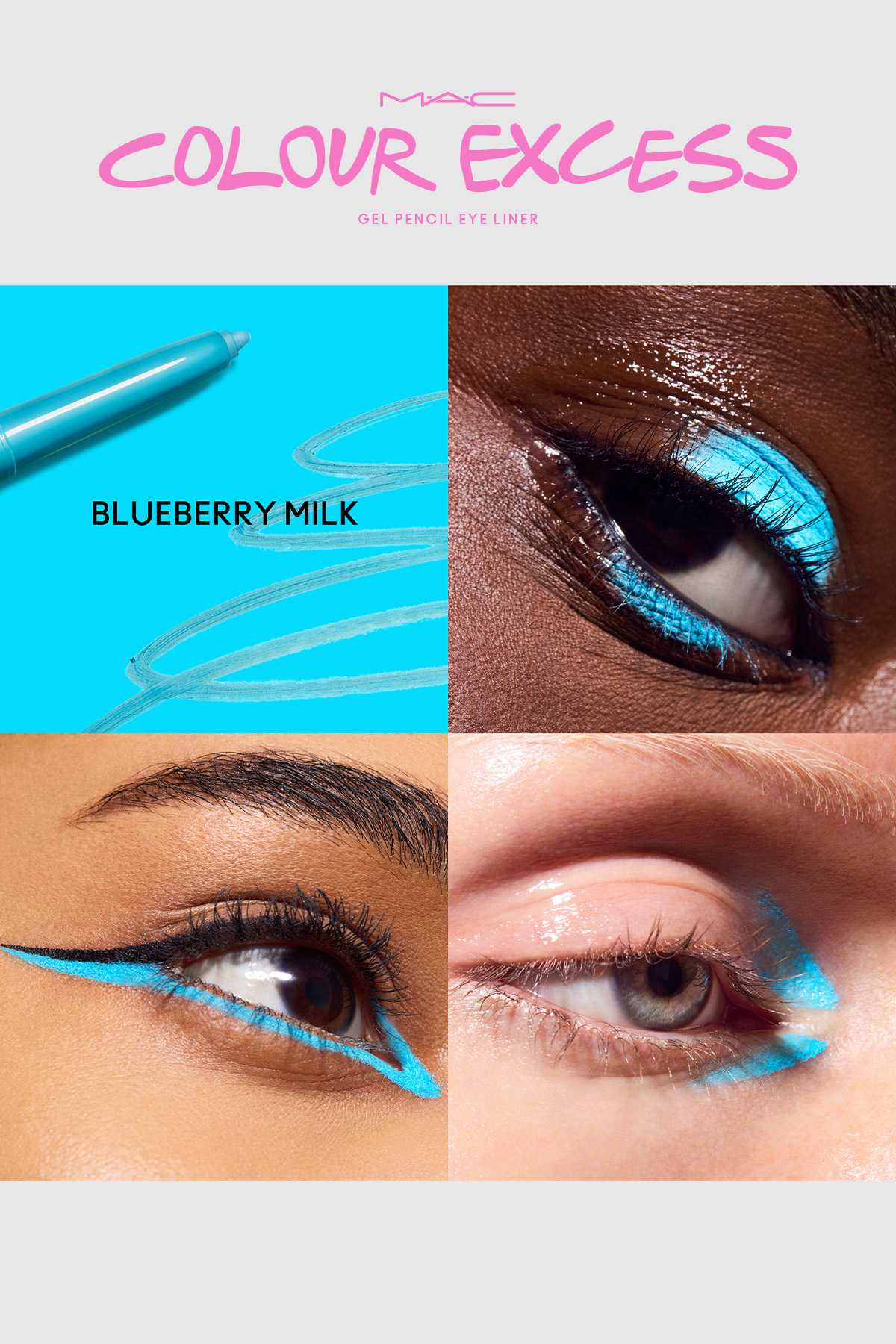 Colour Excess Jel Eyeliner / BLUEBERRY MILK — رنگارنگ 103725 — تصویر 2 از 3