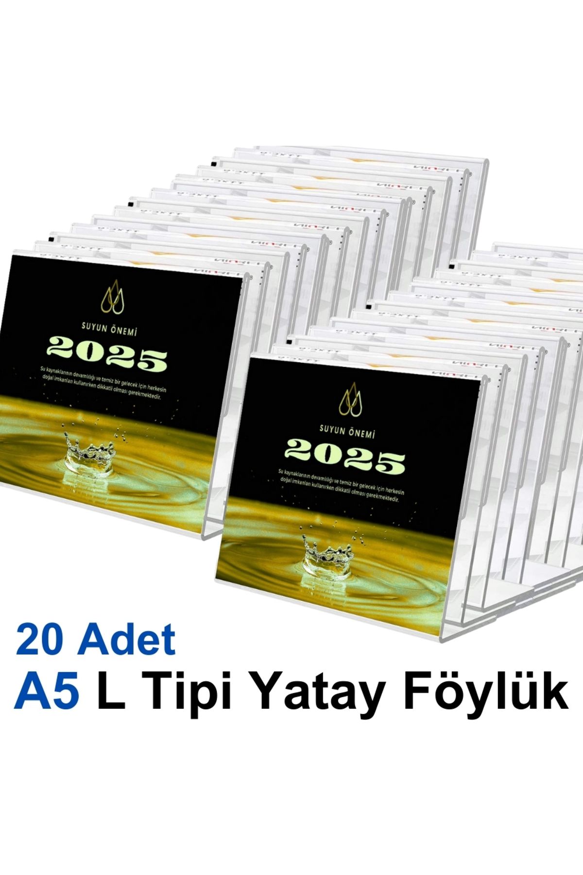 Karlobi A5 L Tipi Yatay Föylük - 20 Adet | Şeffaf Föylük | - | Pleksi Dosya |