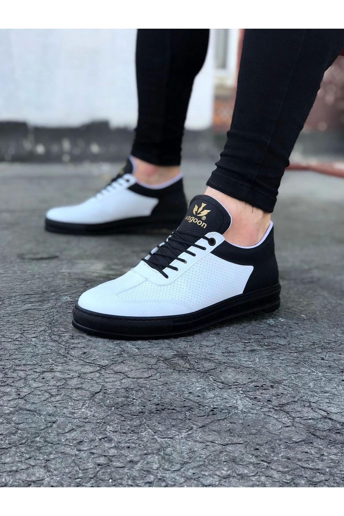 luz&pos WG022 Beyaz Kömür Erkek Casual Ayakkabı