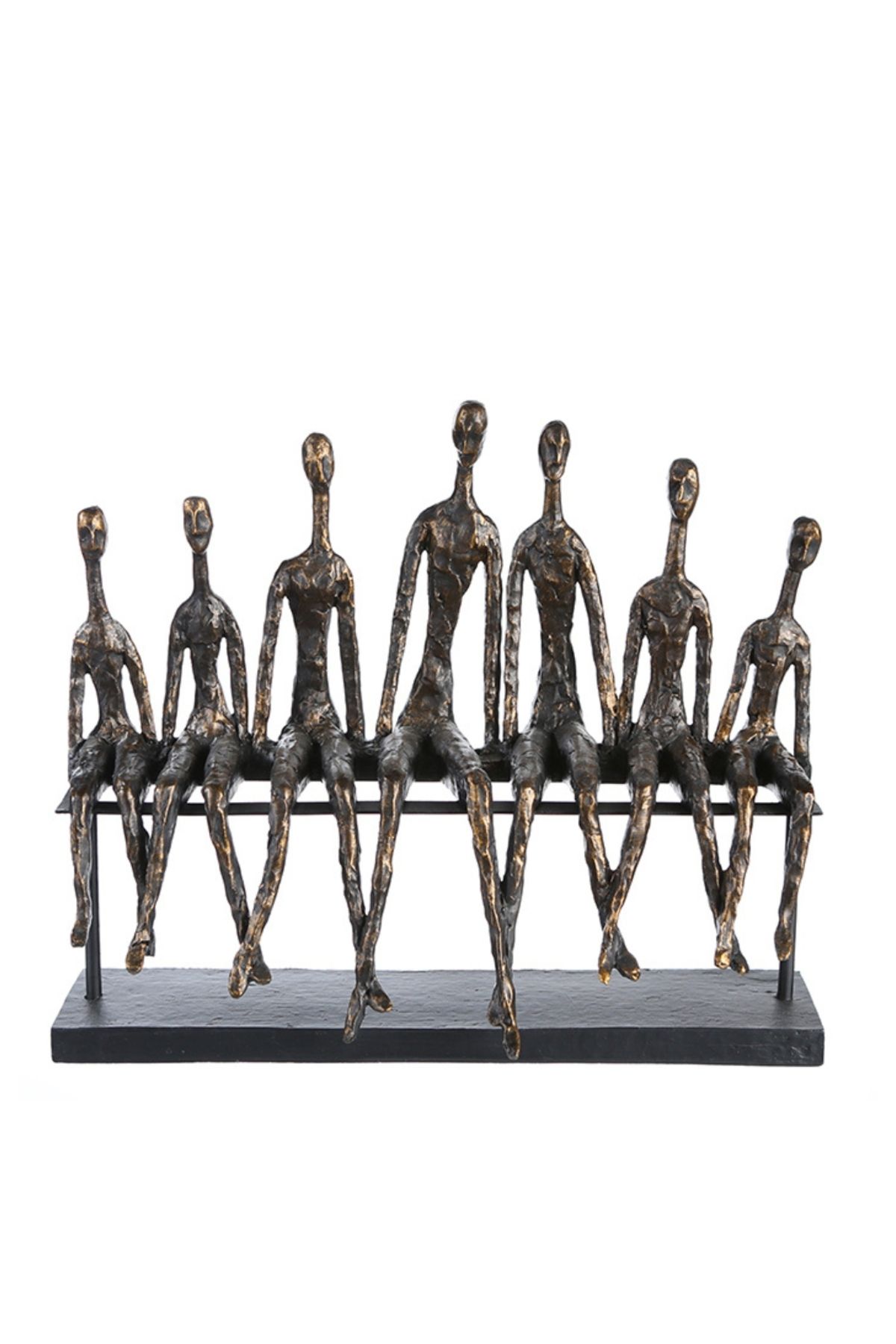 Gilde Gılde Heykel Grup Metal Bronz Renkli L.11 Cm W.40 Cm H.35 Cm