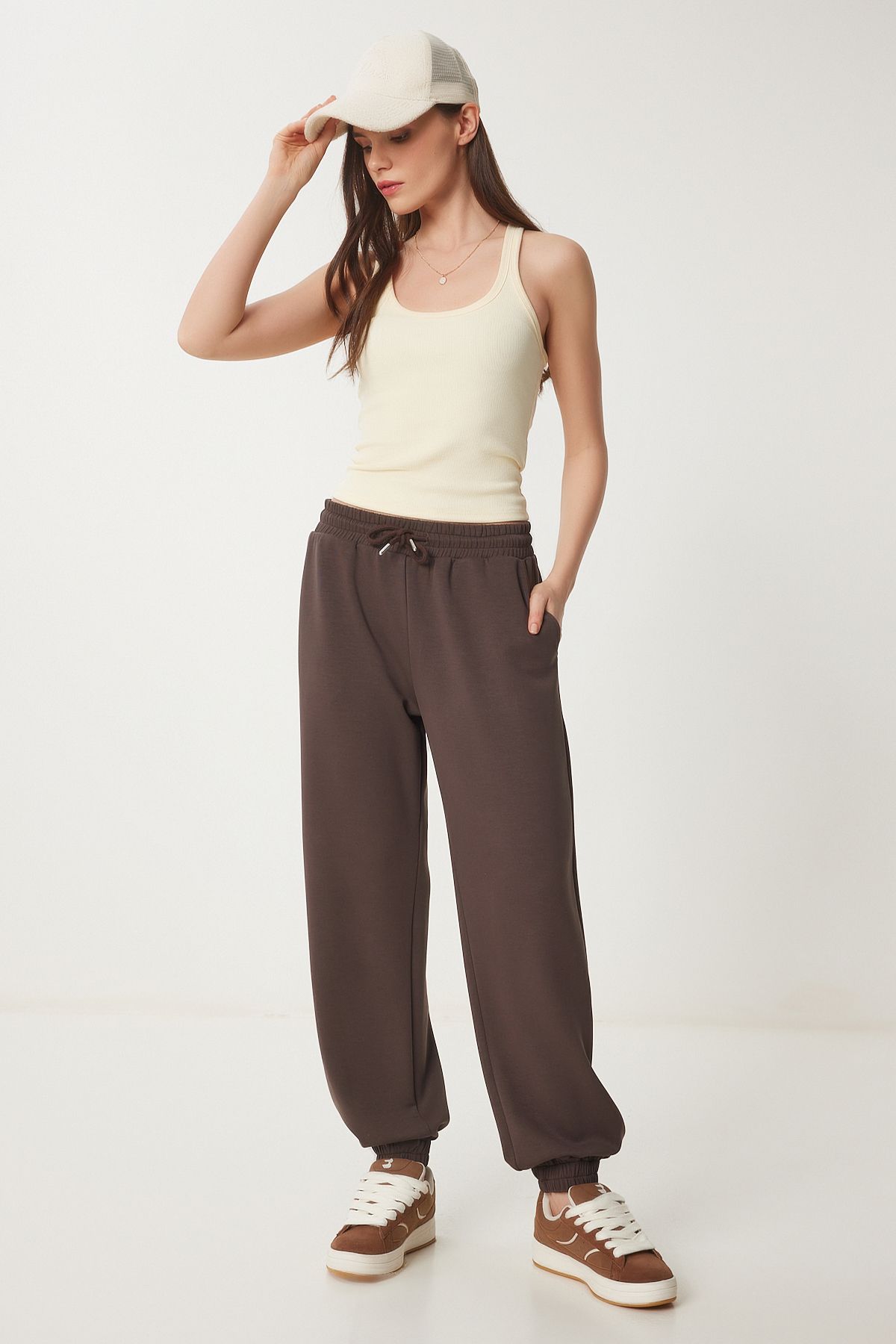 Lovelyİstanbul Jogger Modal Eşofman Altı KAHVERENGİ LUB0094