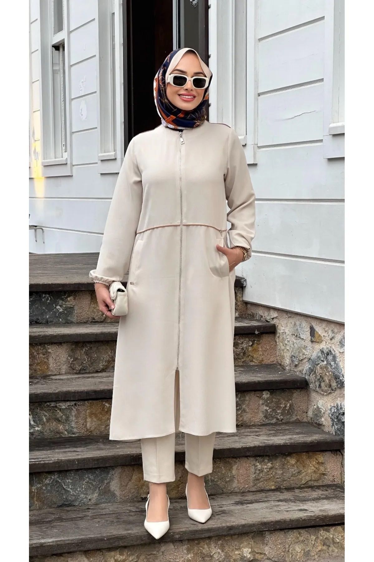 Nihle-Ni̇hle 1063-05-25 Large Size Linda Fabric Unlined Zippered Comfortable Summer Wear Cap Size 50-56 1