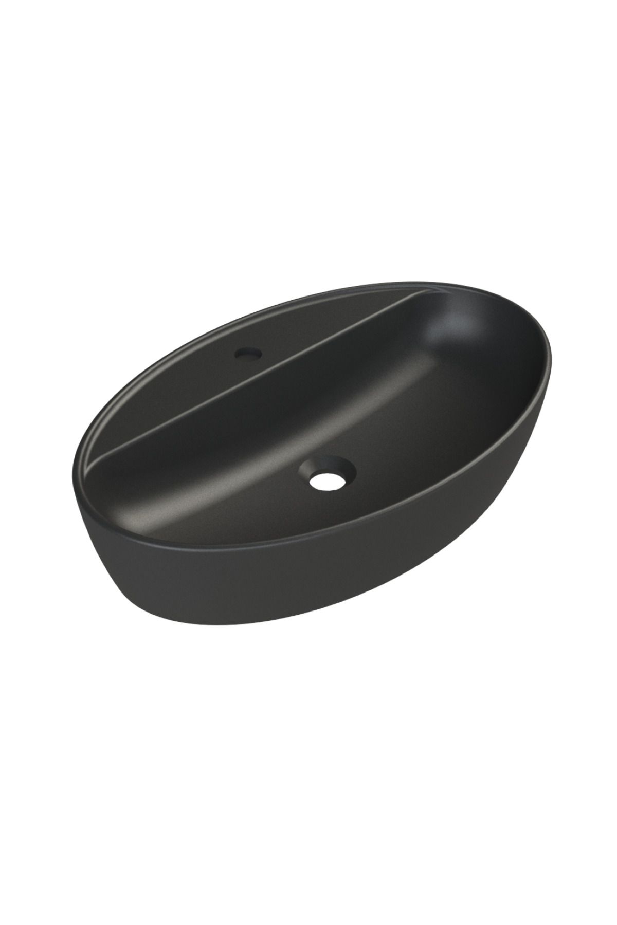 Turkuaz MAT SİYAH ONE 67 CM LAVABO (BATARYA DELİKLİ)