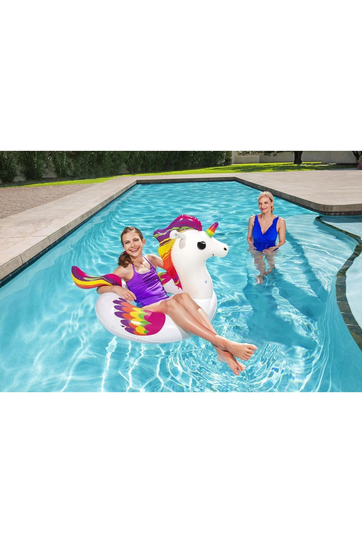 BESTWAY-Inflatable Unicorn Swim Ring Pool Float 4