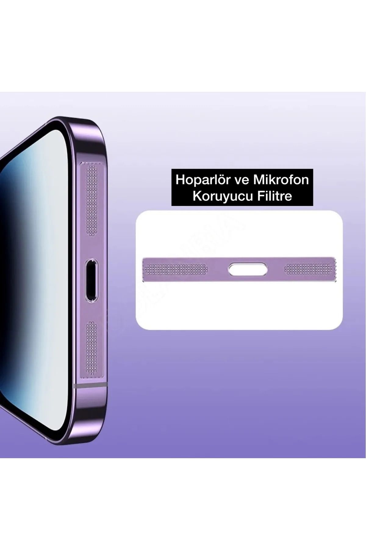 MaxUp İphone 16Pro-16 ProMax Çöl Titanyum Toz ve Kir Önleyici Filtre Mikrofon , Hoparlör, Şarj Koruma