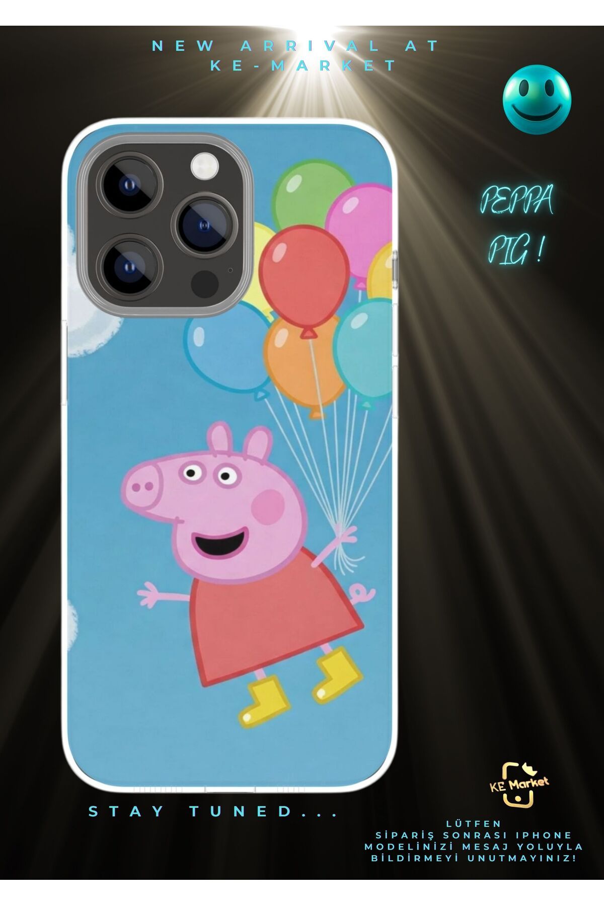 SOFTCASE Peppa Series Iphone Tasarım Kılıf (LÜTFEN MESAJ YOLUYLA TELEFON MODELİNİZİ YAZINIZ)
