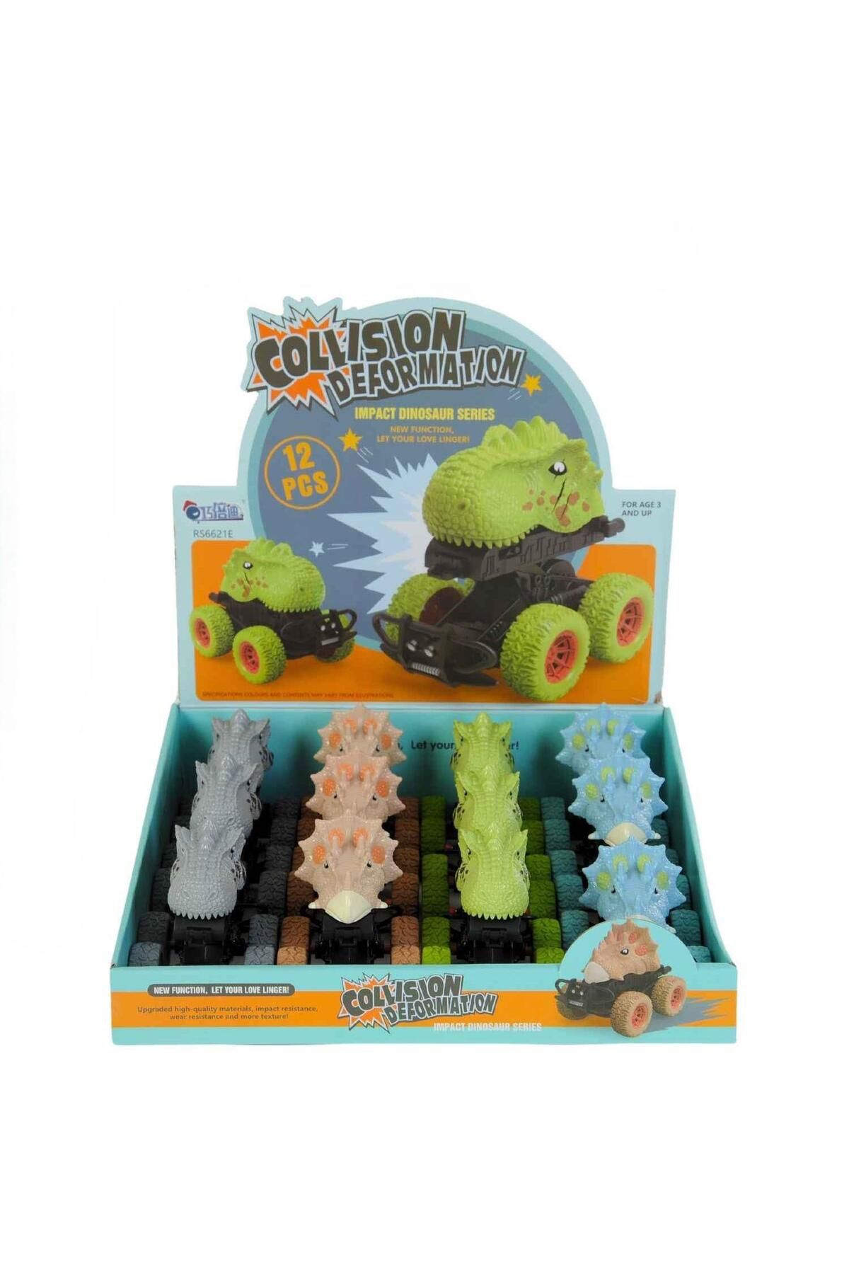 hak-iş oyuncak-Friction Bass Pull Small Dinosaur Car 3