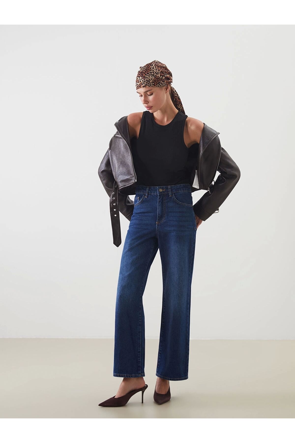 LC Waikiki LCW Jeans Indigo Wideleg Kadın Jean Pantolon
