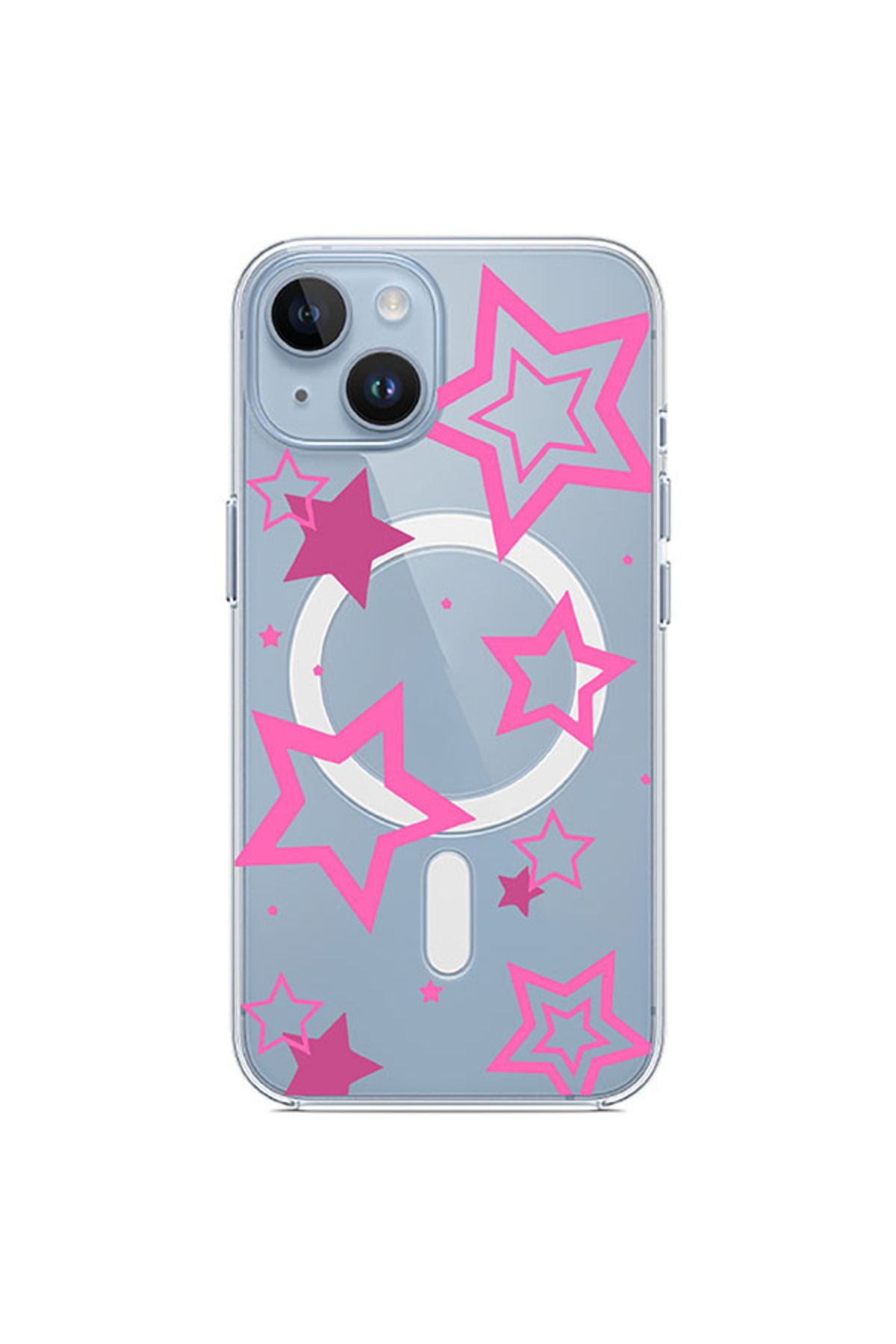 NAZLI HEDİYE İphone 13/14 uyumlu yıldız desenli mag safe kılıf