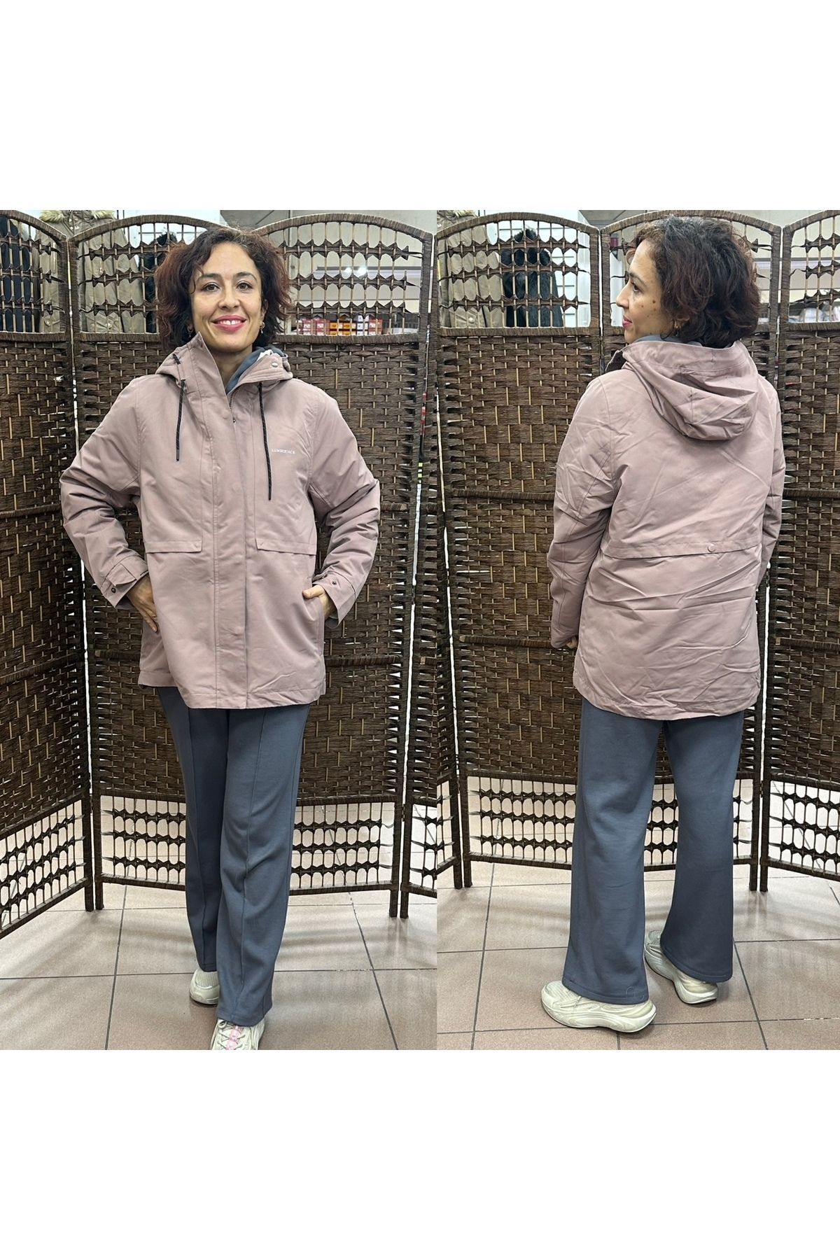 lumberjack-Women's Gülkurusu Color Brown 3 in 1 Coat with Removable Fleece Jacket Zoe 3in1 7