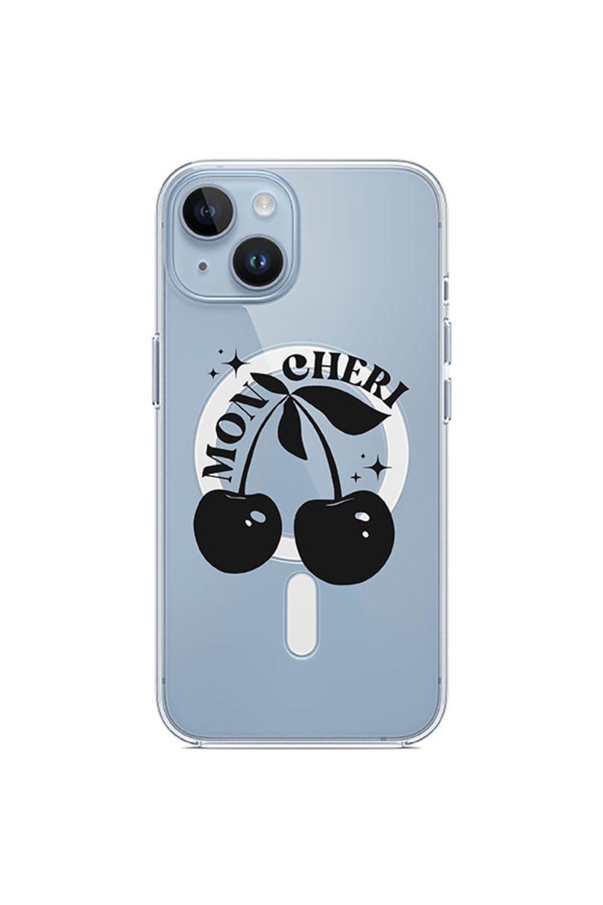 NAZLI HEDİYE Iphone 13/14 uyumlu mon cheriy desenli mag safe kılıf