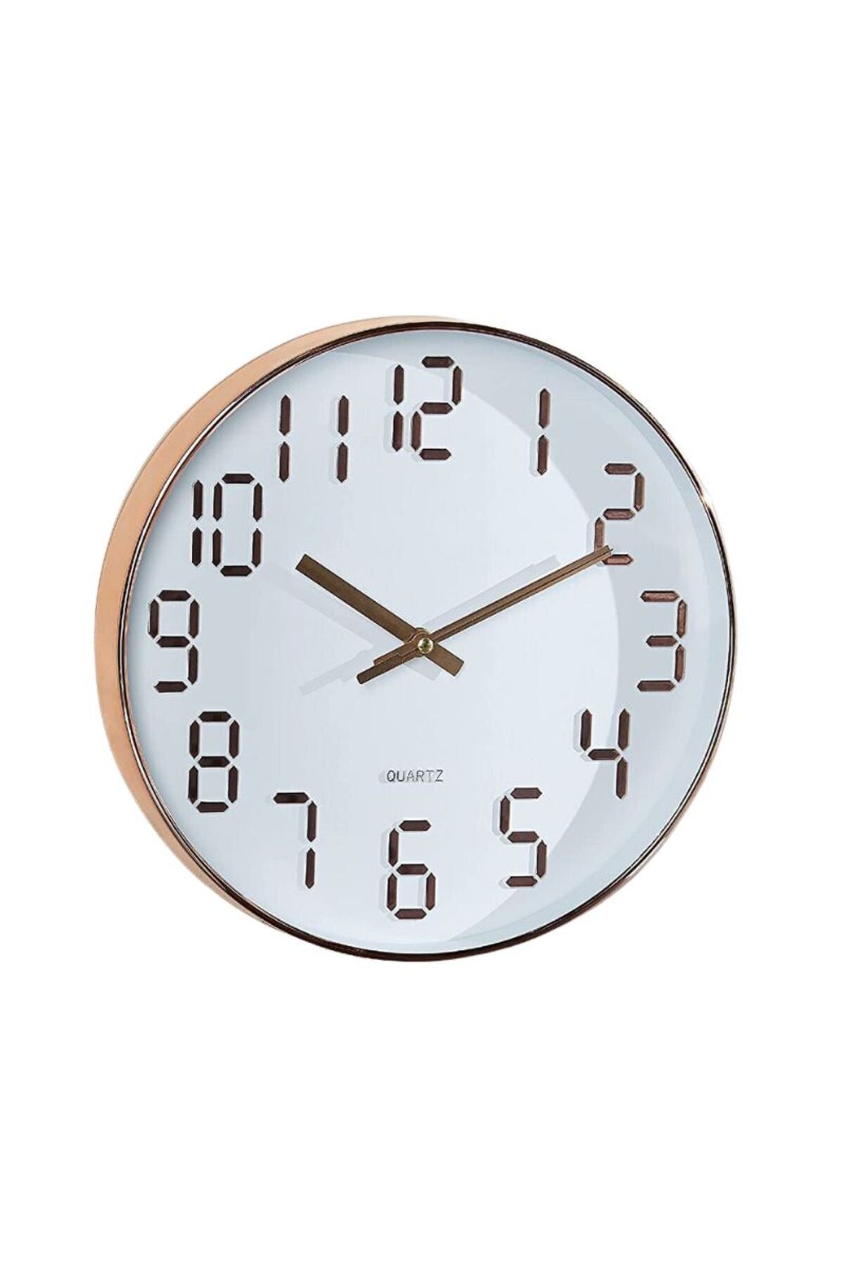 OEM Ceas Decorativ De Perete, Alb Cu Cifre Aurii, 30 Cm - One Size