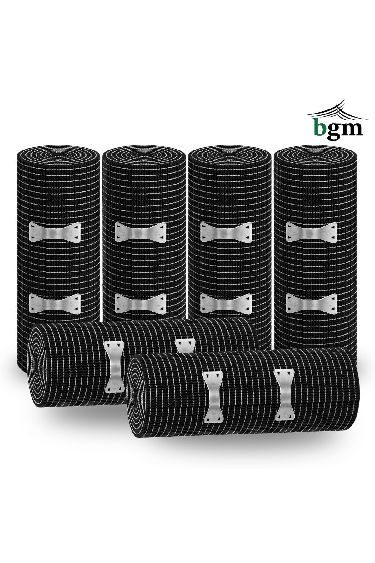 bgm Premium Siyah Elastik Bandaj 15 cm -6 Adet- Yüksek Kalite Esneklik ve Dayanıklılık