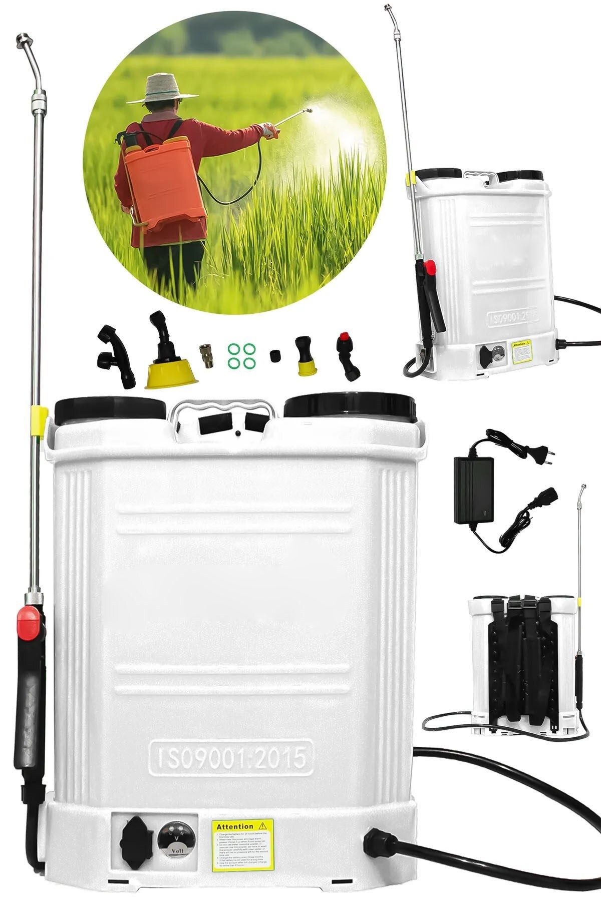 MoonTech Pro Japan Turbo 16 Lt Şarjlı Sırt Tipi İlaç Pompası Akülü Şarjlı İlaçlama Makinesi Köpük Pompası...