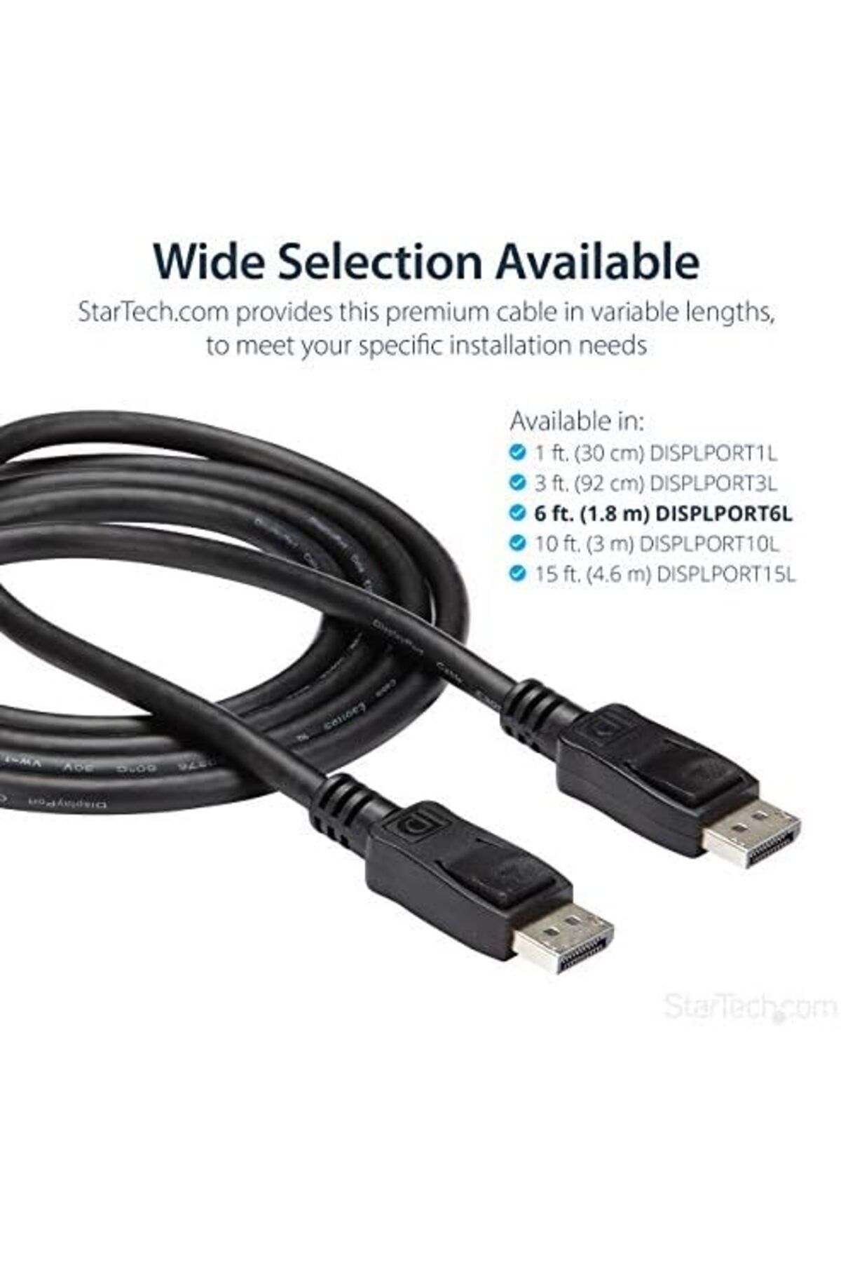 Generic-DP to DP DisplayPort 1.5 Cable with Latch – 1.5 Meters, Black 8