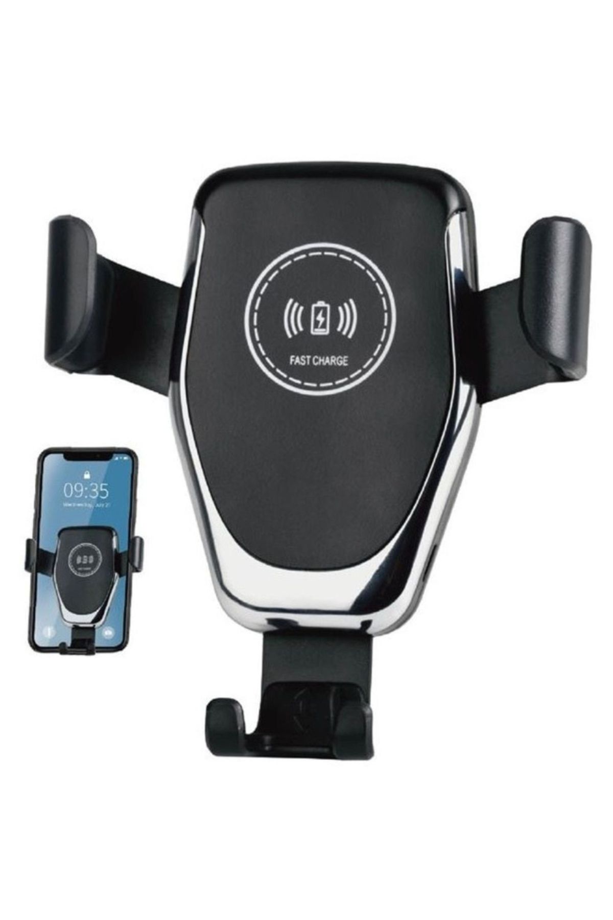 OEM Incarcator Telefon Auto, Qi, 10w, Compatibil Cu Ecran Intre 4 Si 6.5 Inch, Incarcare Wireless - One Size