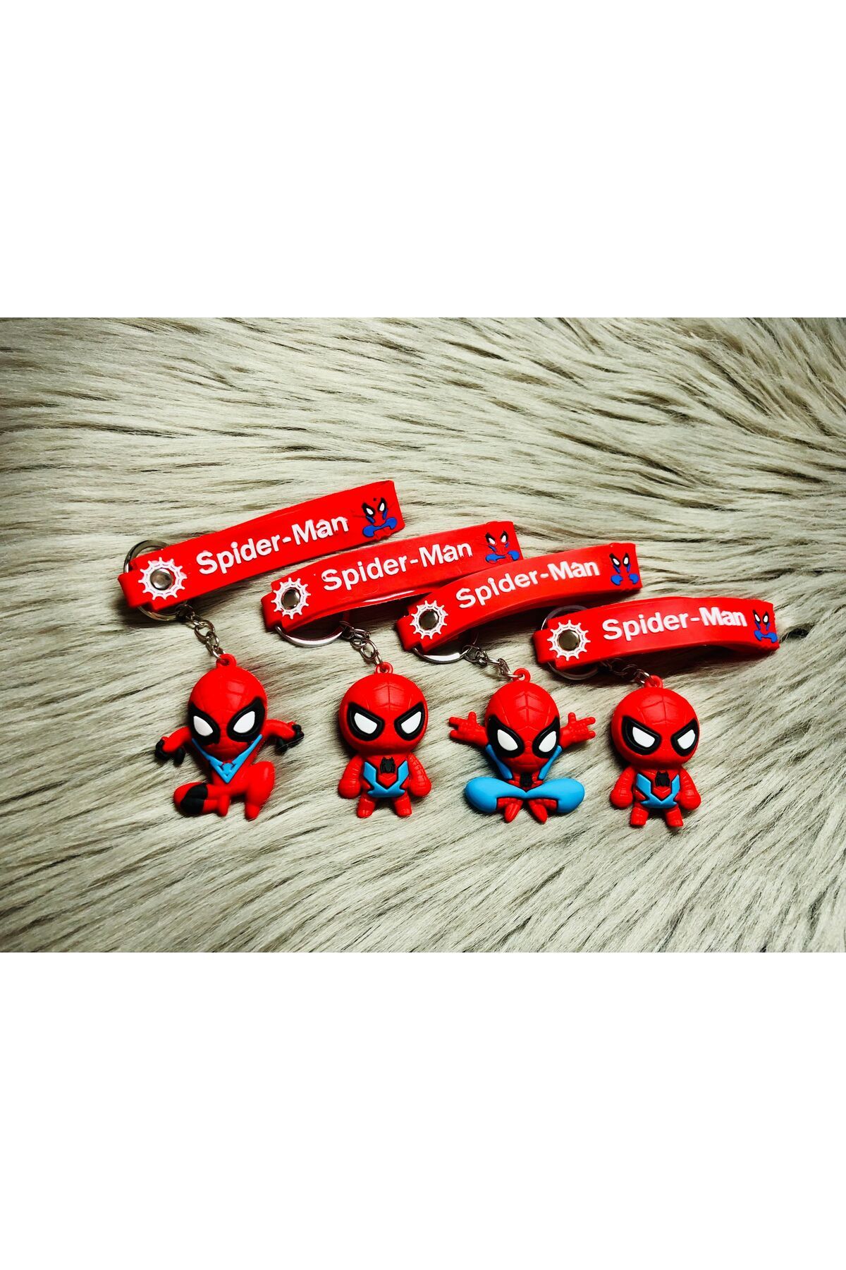 GLOW LUXE 3D Spiderman Silikon Anahtarlık ve Çanta Aksesuarı