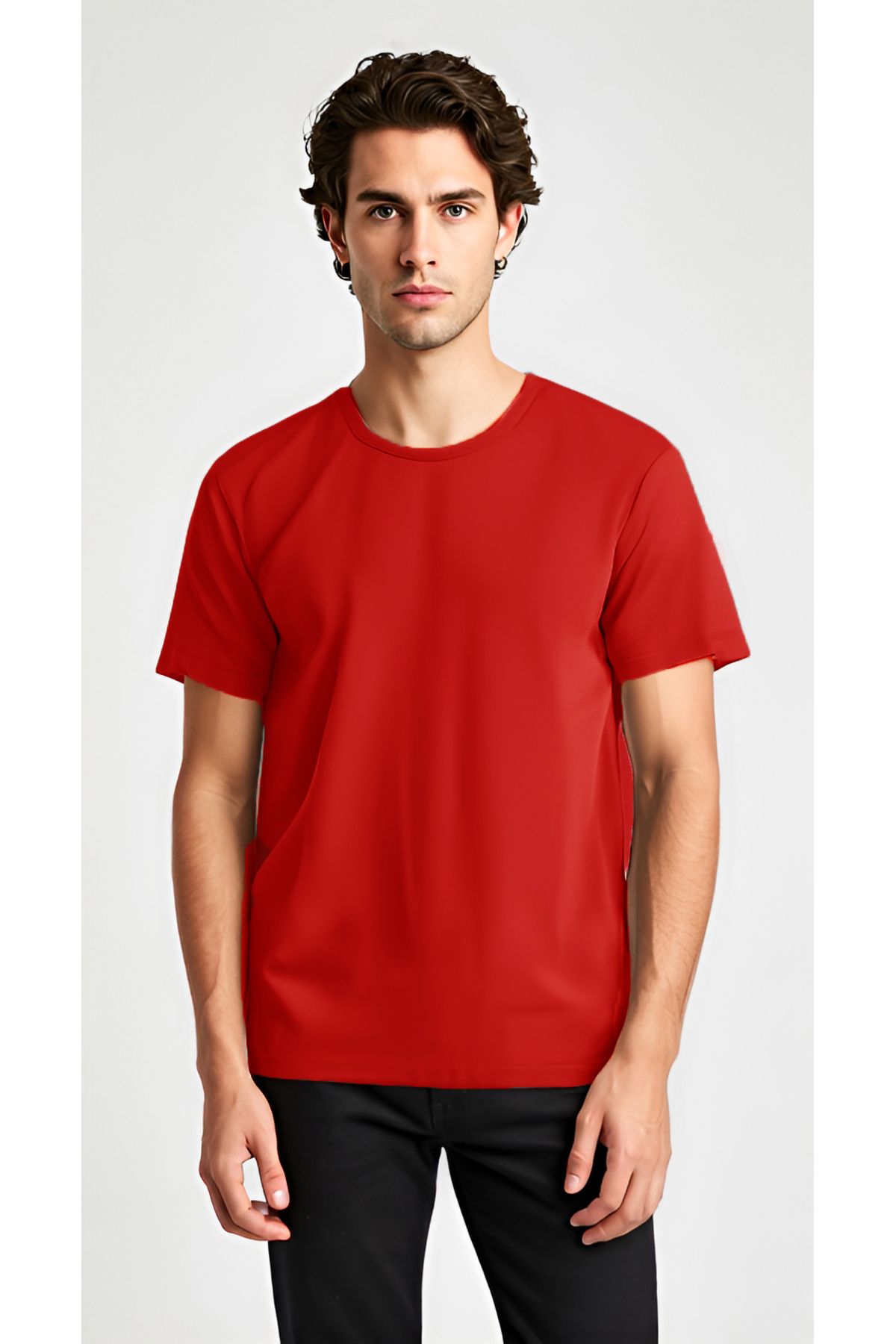 Baymen Yüksek Kalite %100 Pamuk Esnek Bol Tshirt