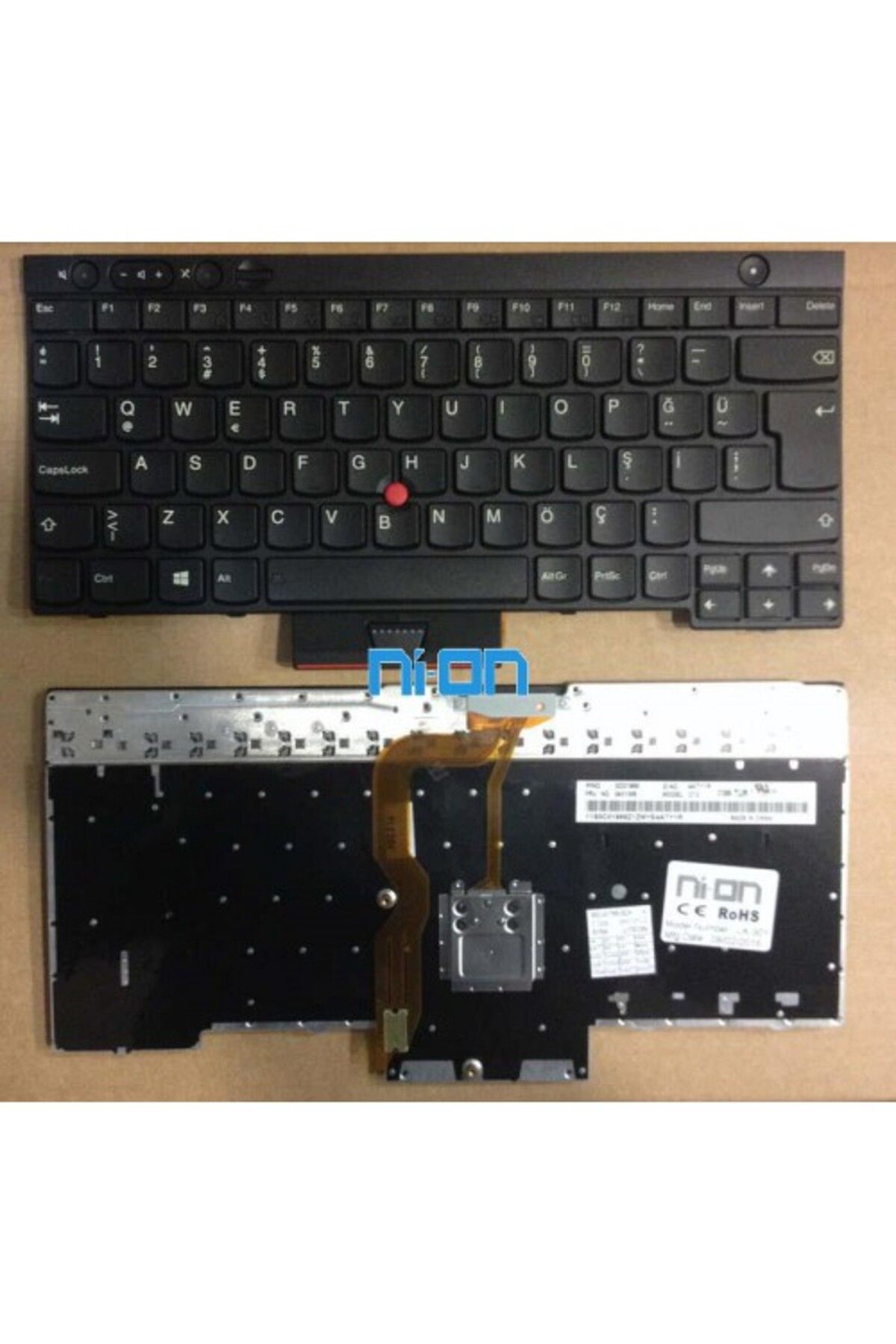 NION Lenovo CS12-85TQ , Lenovo 04X1268 uyumlu Notebook Klavye (Siyah TR)