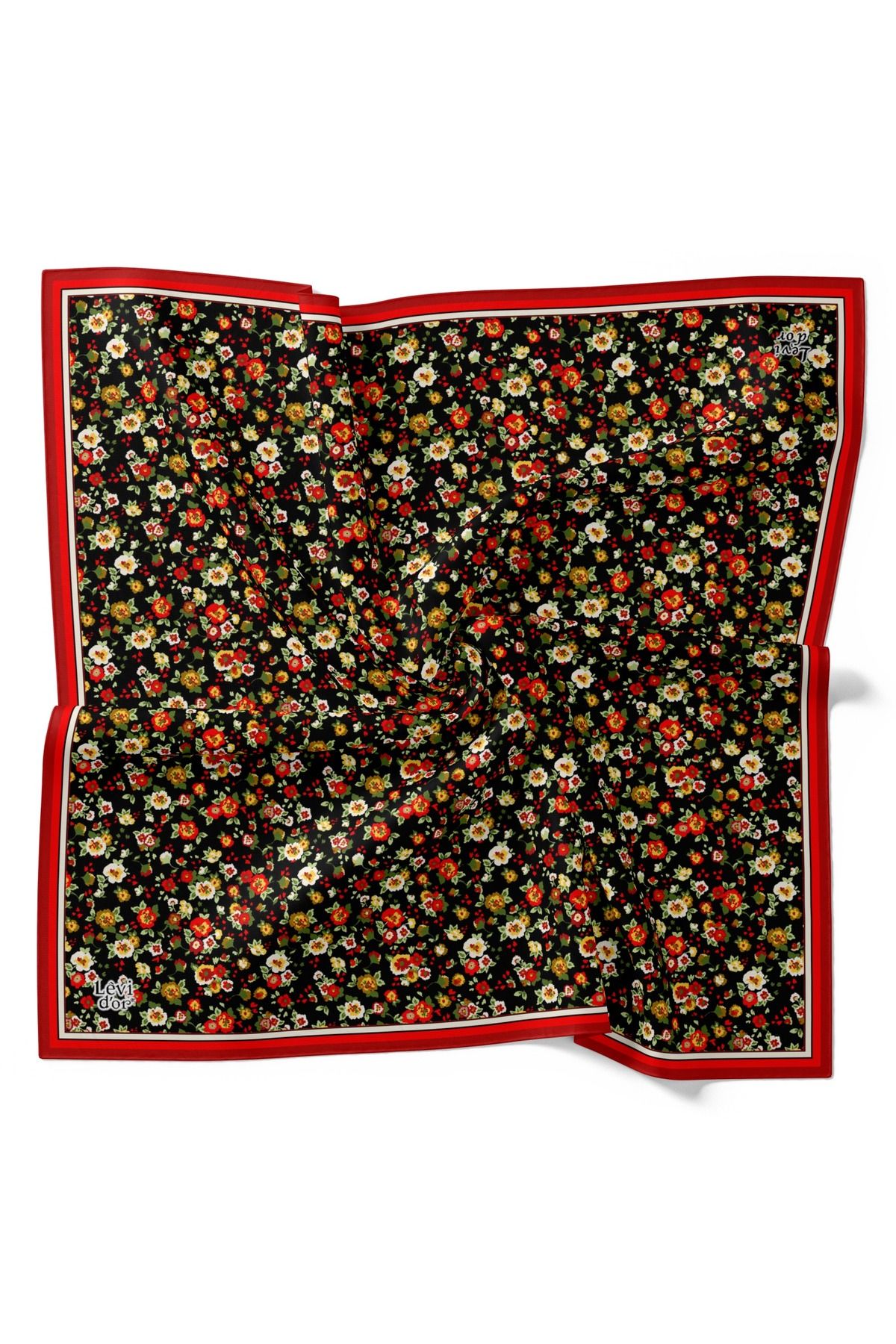 Levidor Çiçekli Desen Hafif Cotton Pamuk Eşarp