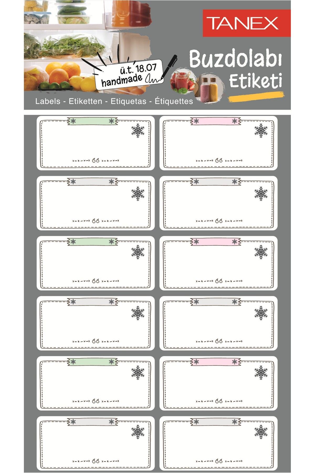 Tanex Mtc-401 Buzdolabı Etiketi 2 Li Paket