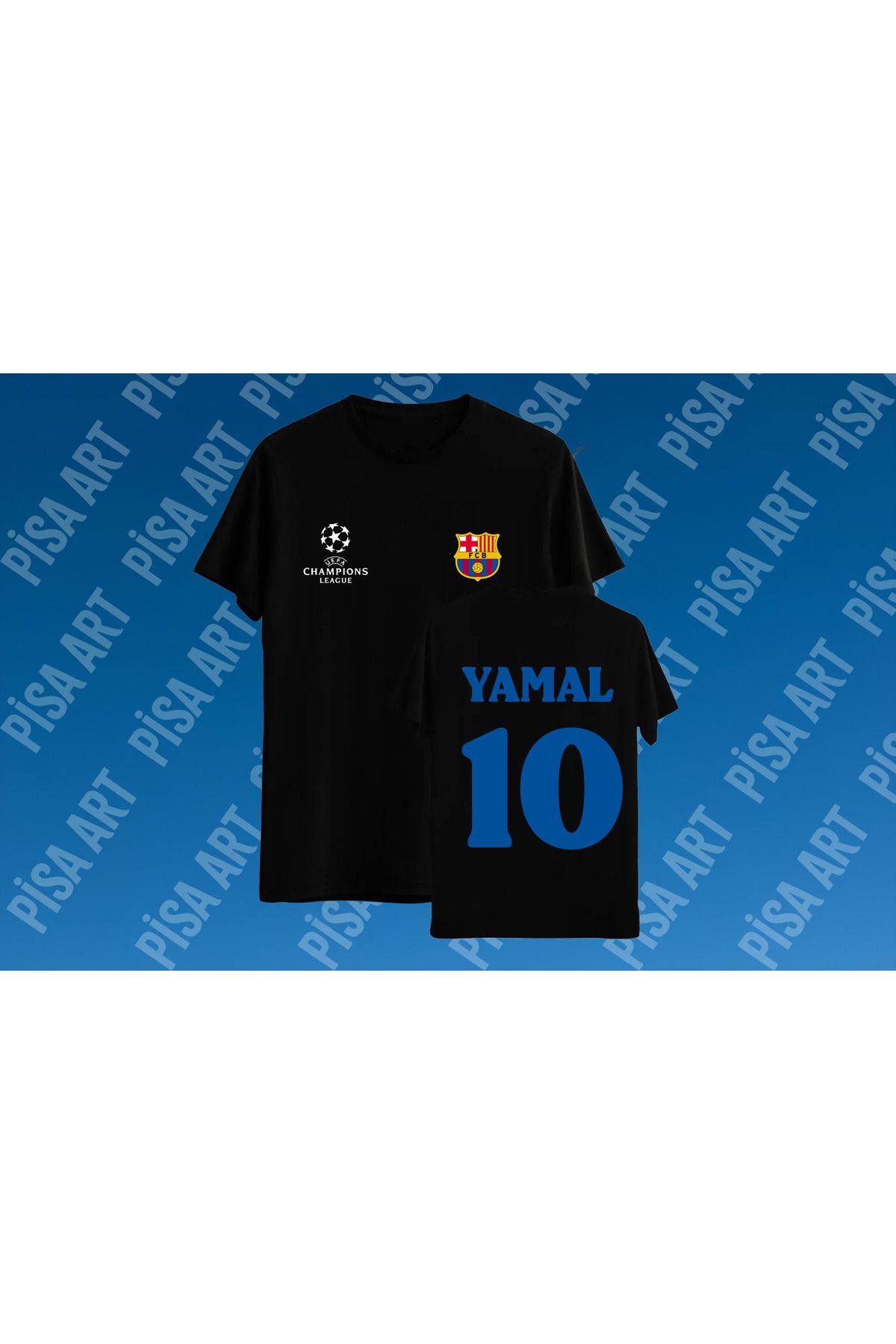 Pisa Art KATALAN DEVİ X L.YAMAL 10 DEVLER LİGİ ÖZEL TASARIM UNISEX TARAFTAR T-SHIRT