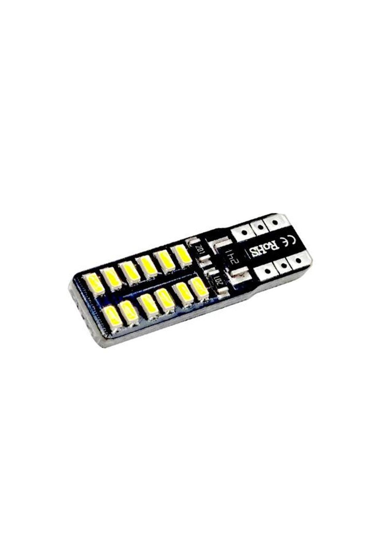 Moto Eczane Park Ampulü Dipsiz 24 Led Fiber Canbus T10 12V 5W Beyaz