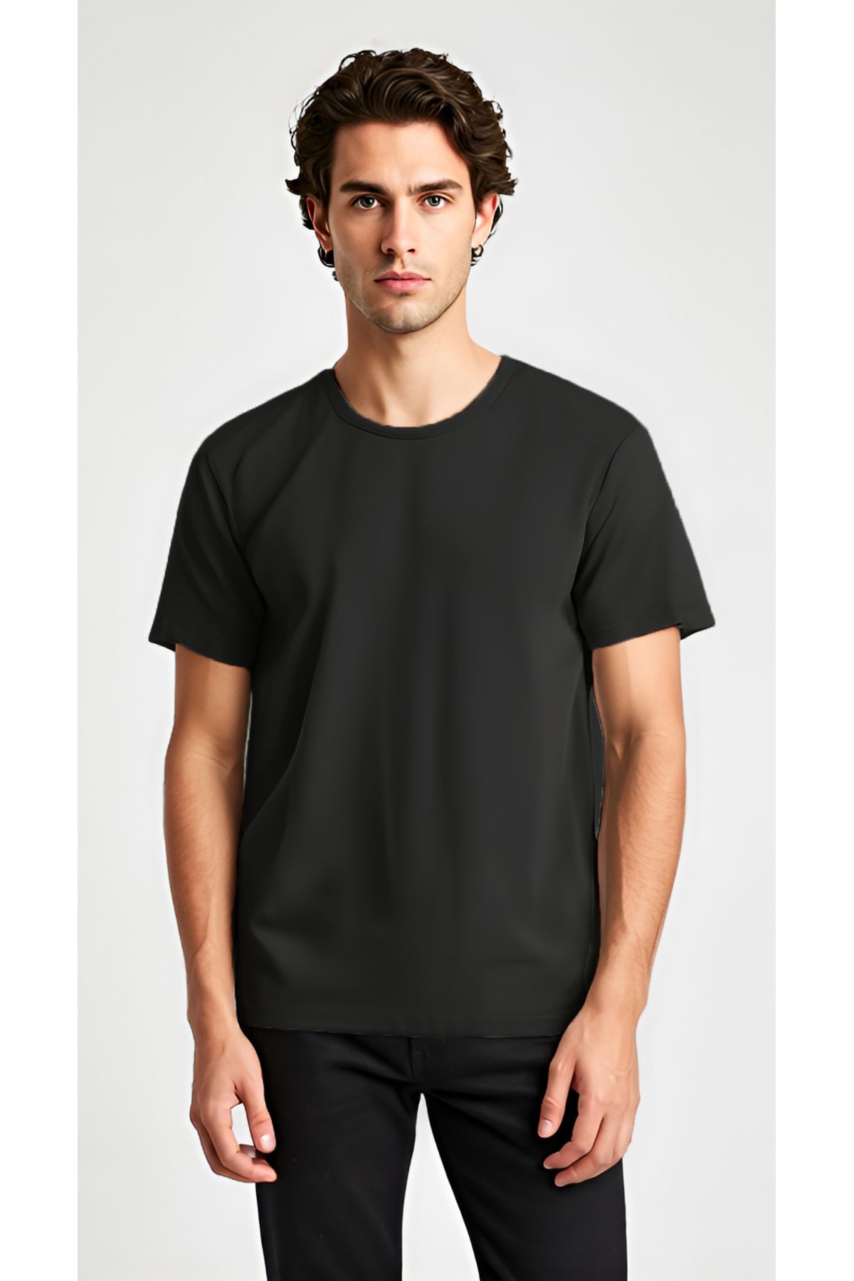 Baymen Yüksek Kalite %100 Pamuk Esnek Bol Tshirt
