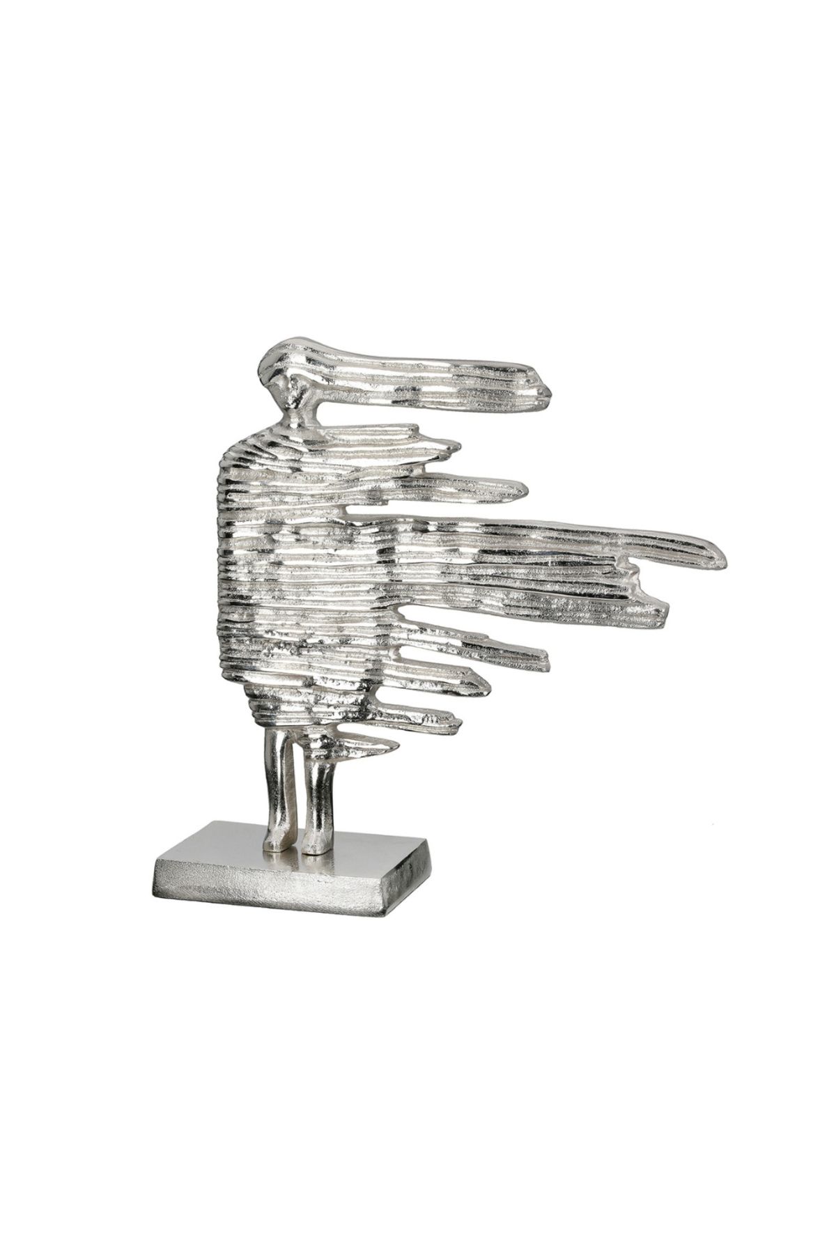 Gilde Gılde Heykel Kadın Motifi Alüminyum Gümüş Renkli L.10 Cm W.27 Cm H.27 Cm