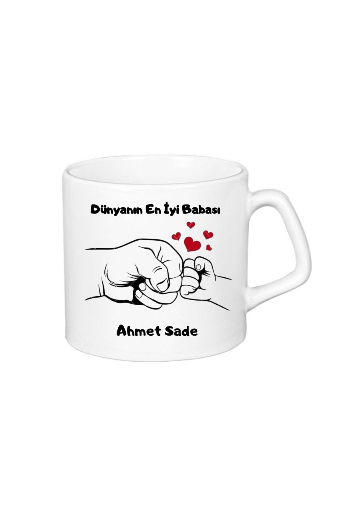 ABC Babalara özel isim yazılabilir kişileştirilebilir resim eklenebilir hediye kupa bardak