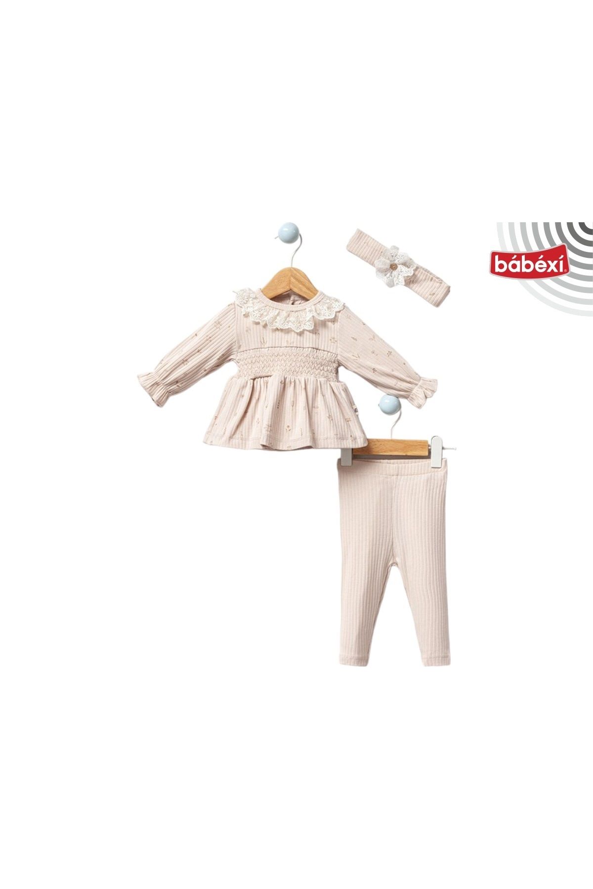 gültekin bebe Natural 3-18 Ay Kız İkili Takım 3044216 - BEJ