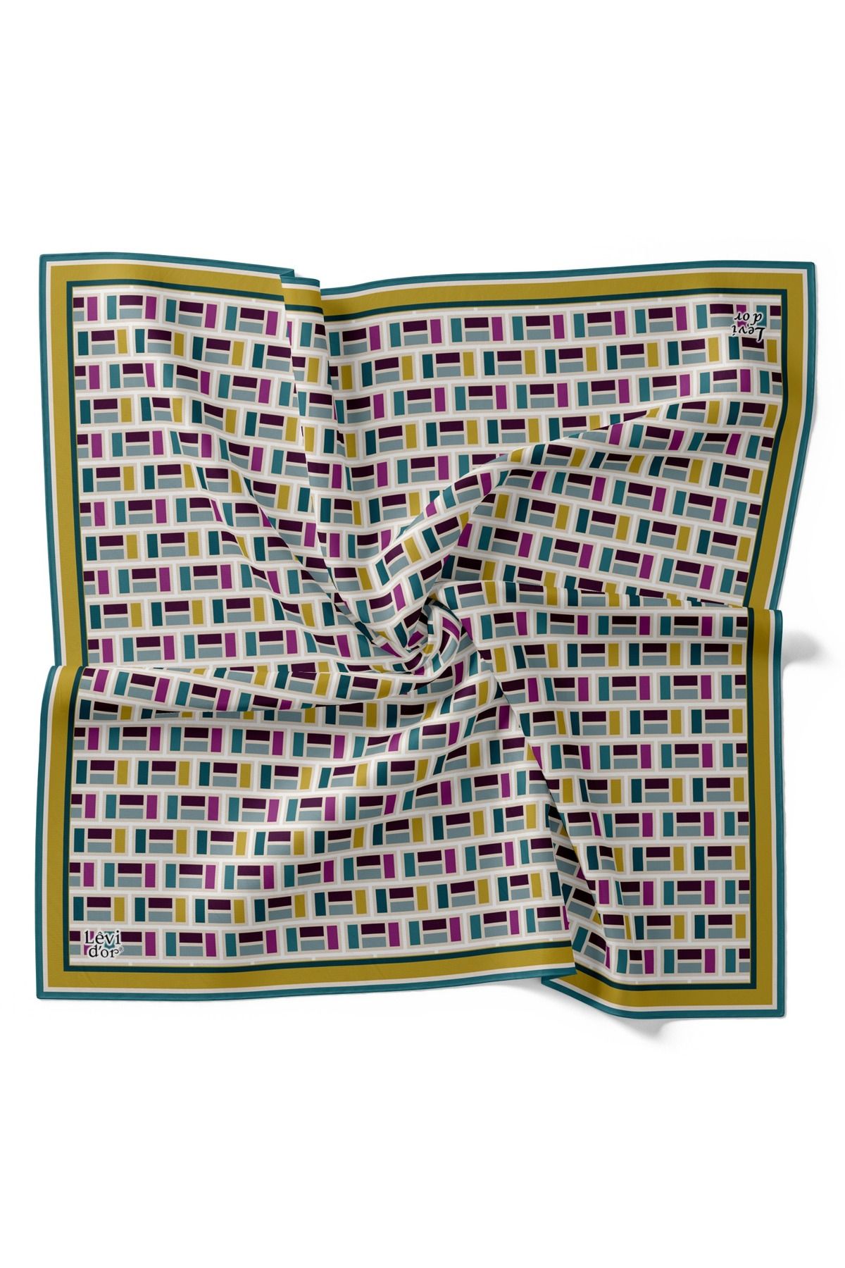 Levidor Geometrik Desen Hafif Cotton Pamuk Eşarp