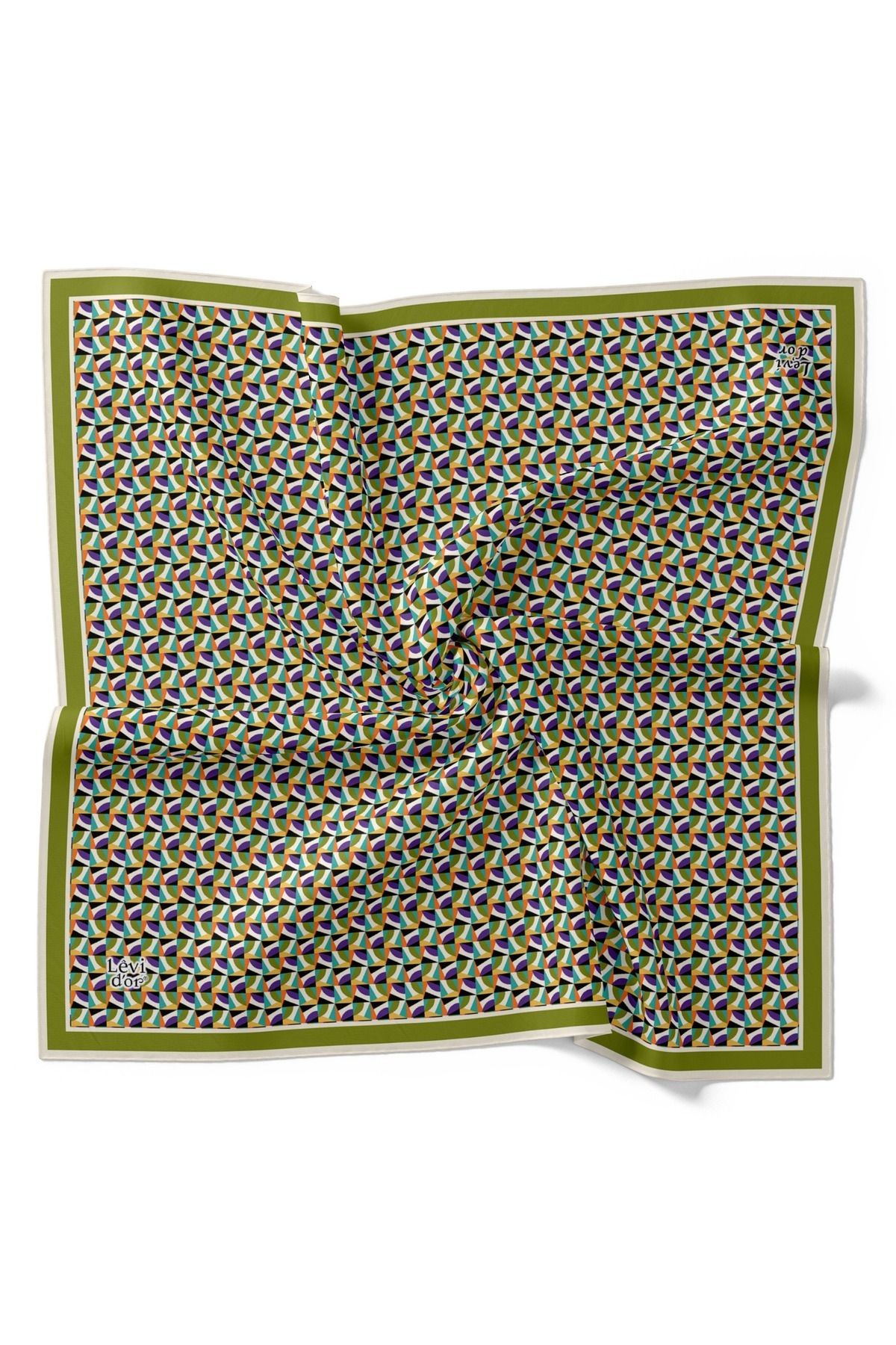 Levidor Geometrik Desen Hafif Cotton Pamuk Eşarp