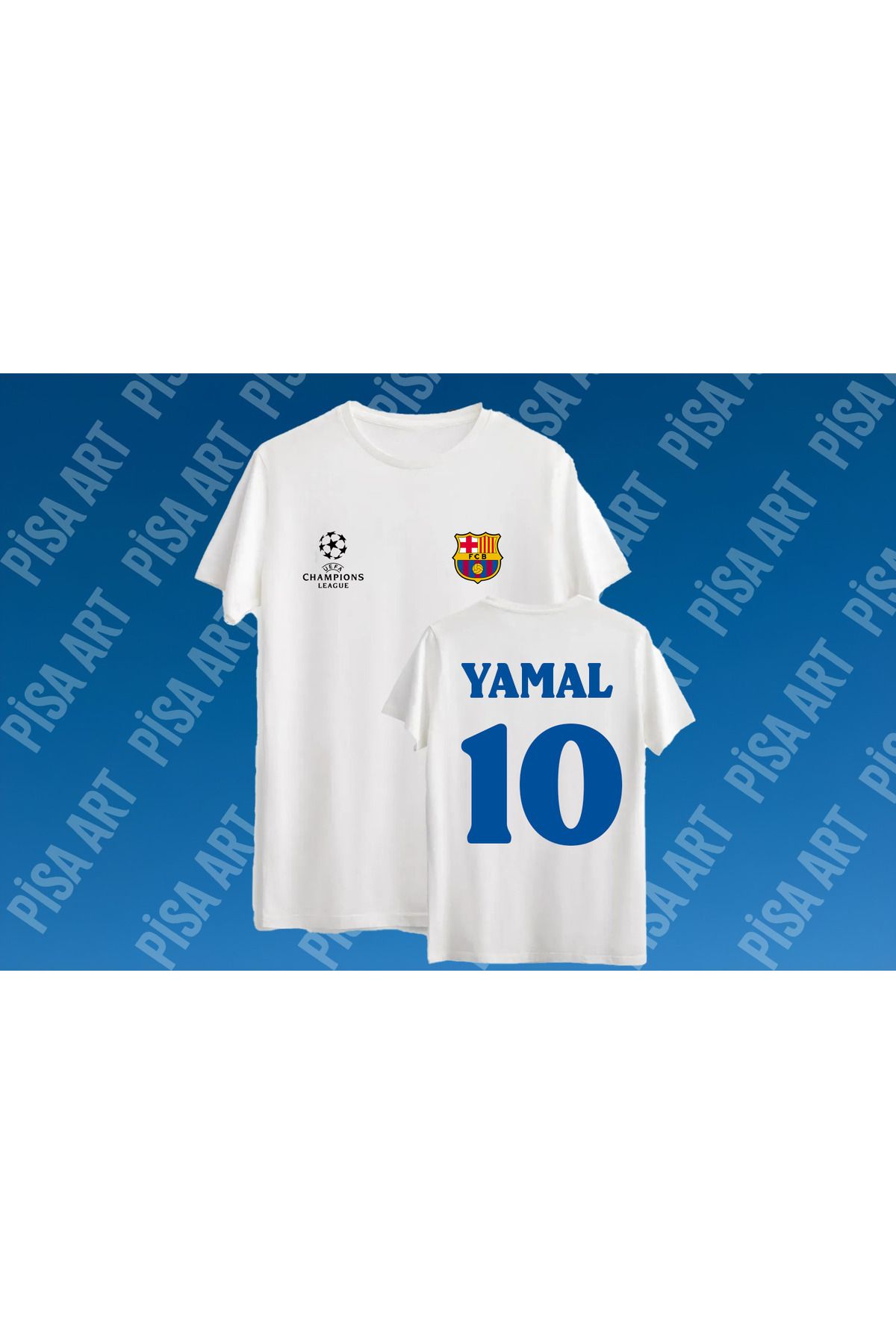 Pisa Art KATALAN DEVİ X L.YAMAL 10 DEVLER LİGİ ÖZEL TASARIM UNISEX TARAFTAR T-SHIRT