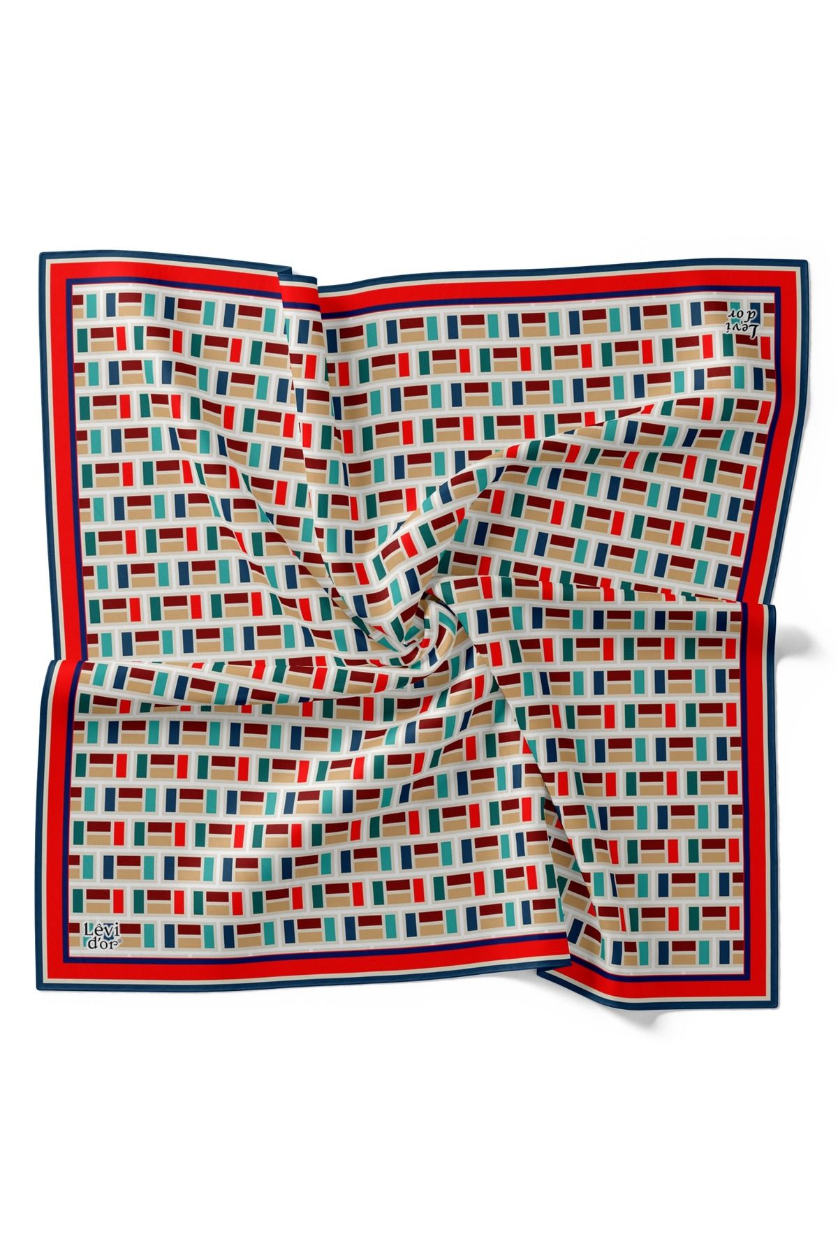 Levidor Geometrik Desen Hafif Cotton Pamuk Eşarp