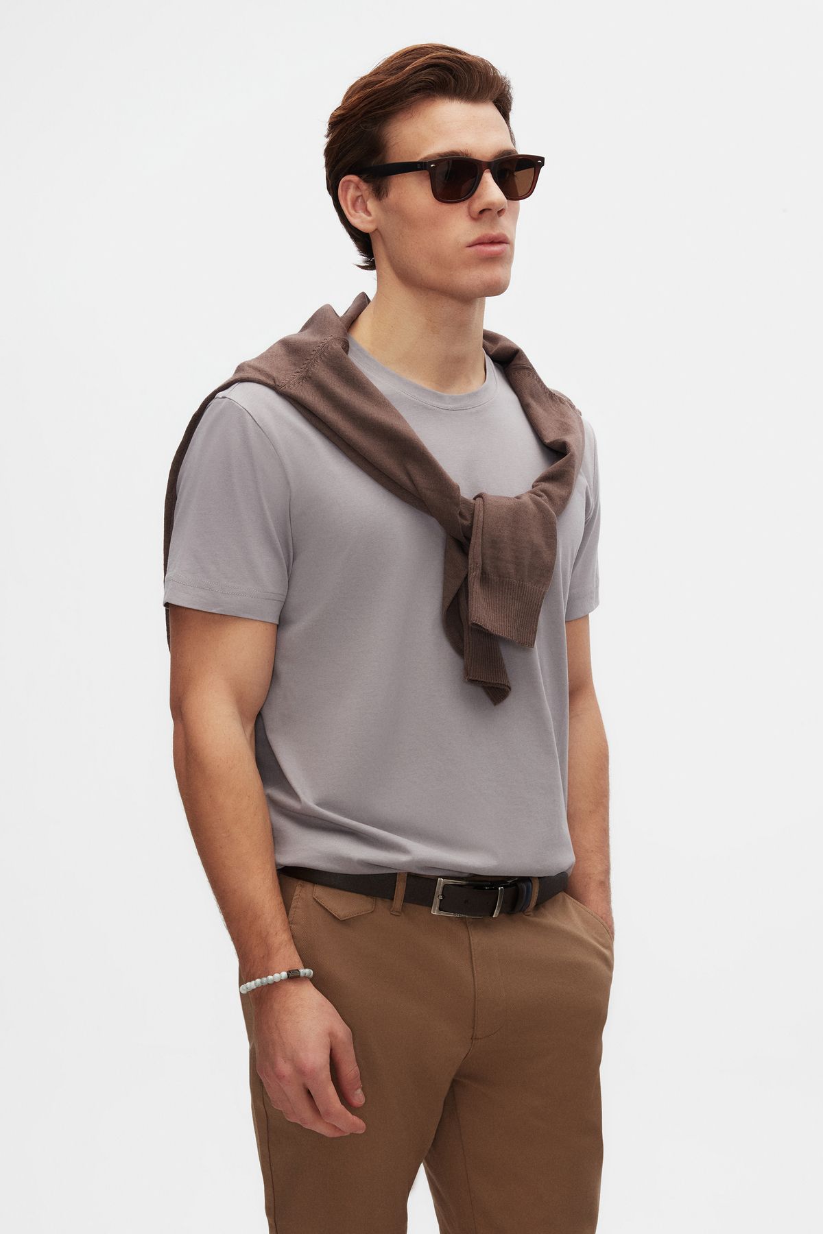 D'S Damat Ds Damat Relaxed Fit Gri %100 Pamuk T-Shirt